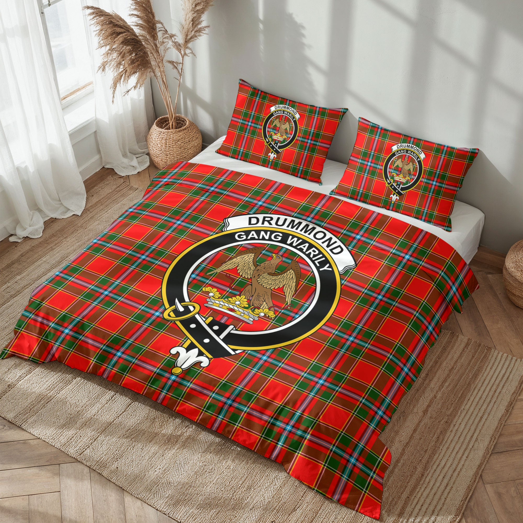 Drummond of Perth Tartan Crest Bedding Set