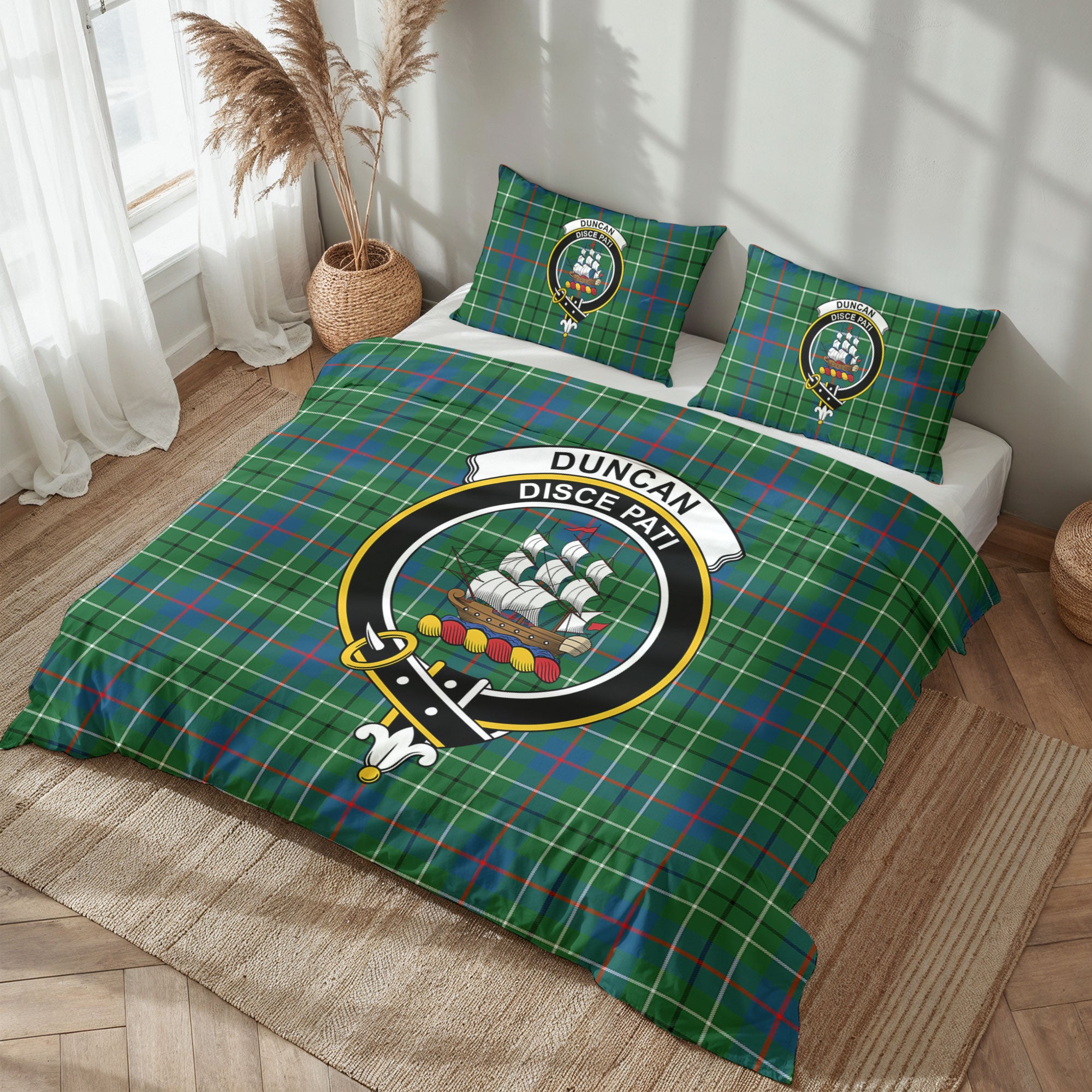 Duncan Ancient Tartan Crest Bedding Set