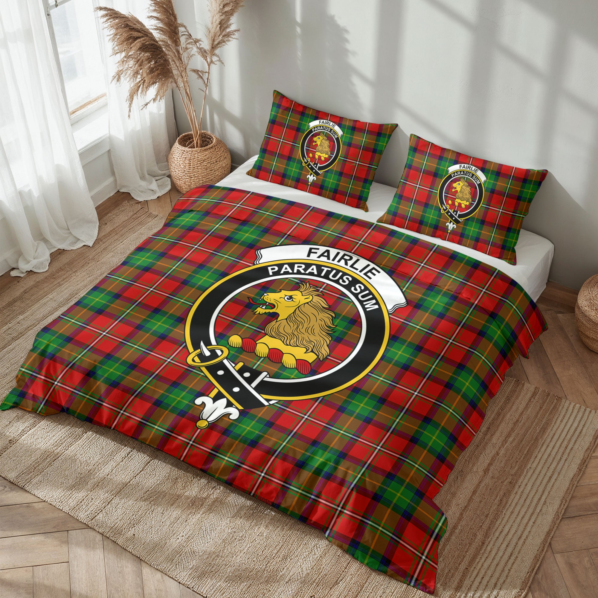 Fairlie Tartan Crest Bedding Set