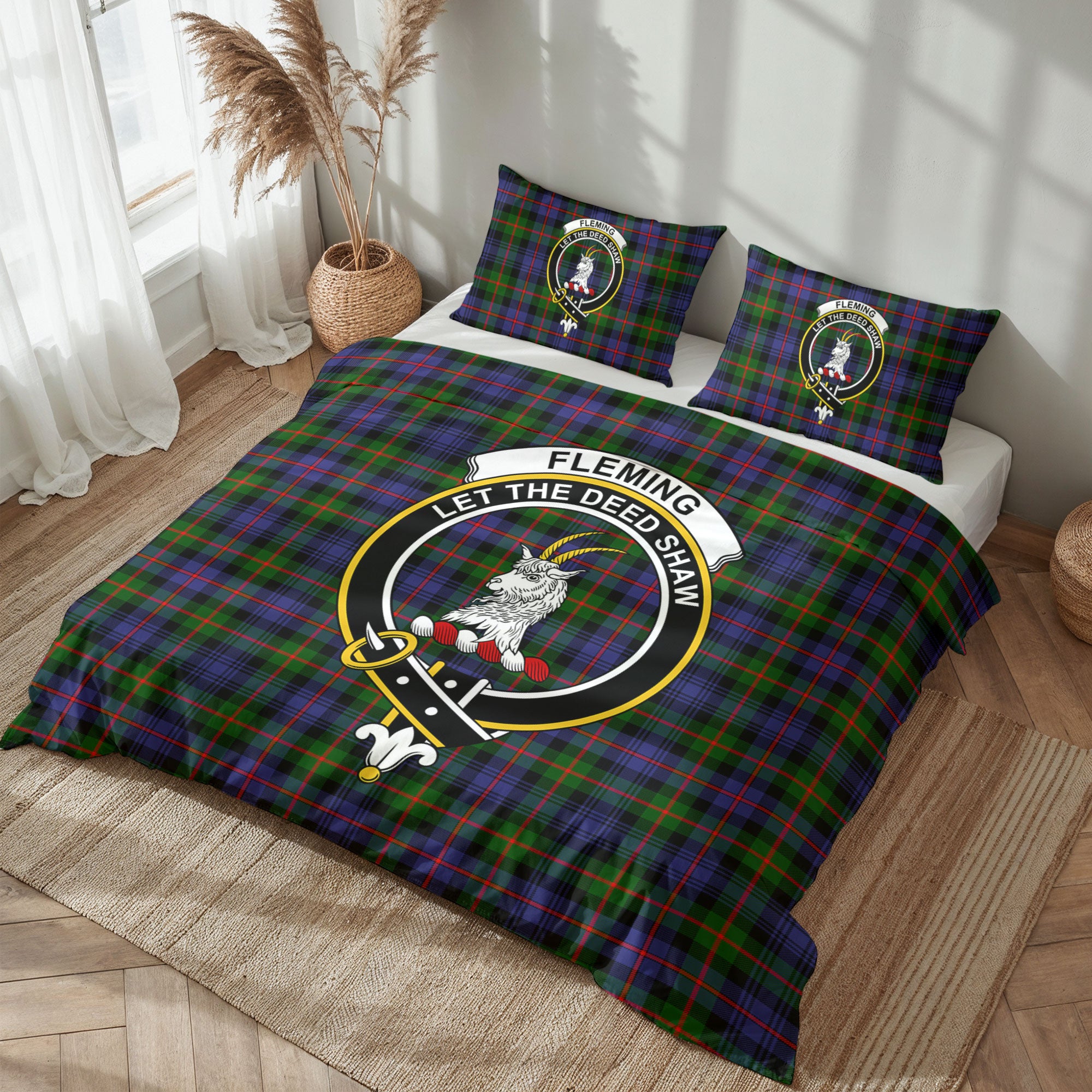 Fleming Tartan Crest Bedding Set