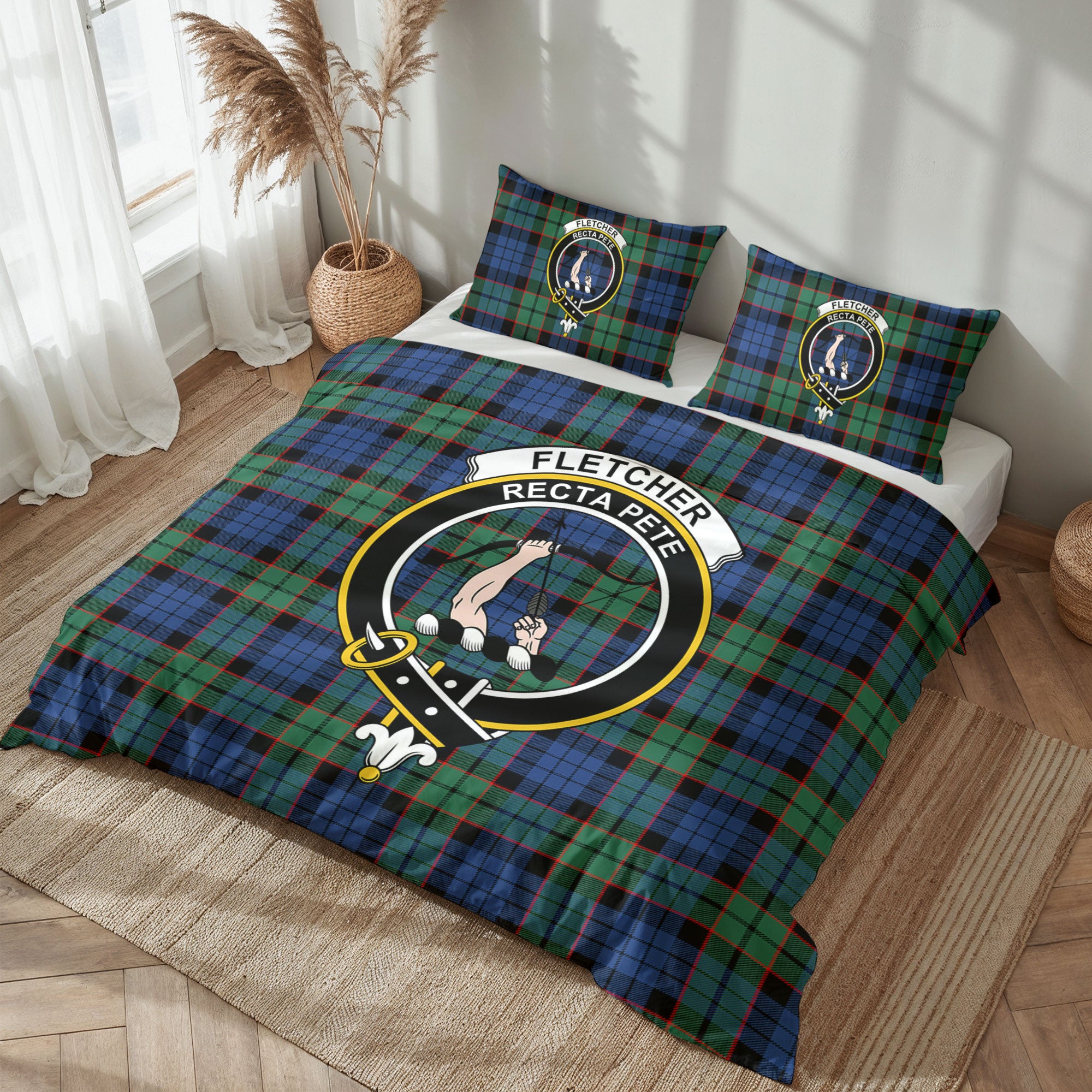 Fletcher Ancient Tartan Crest Bedding Set
