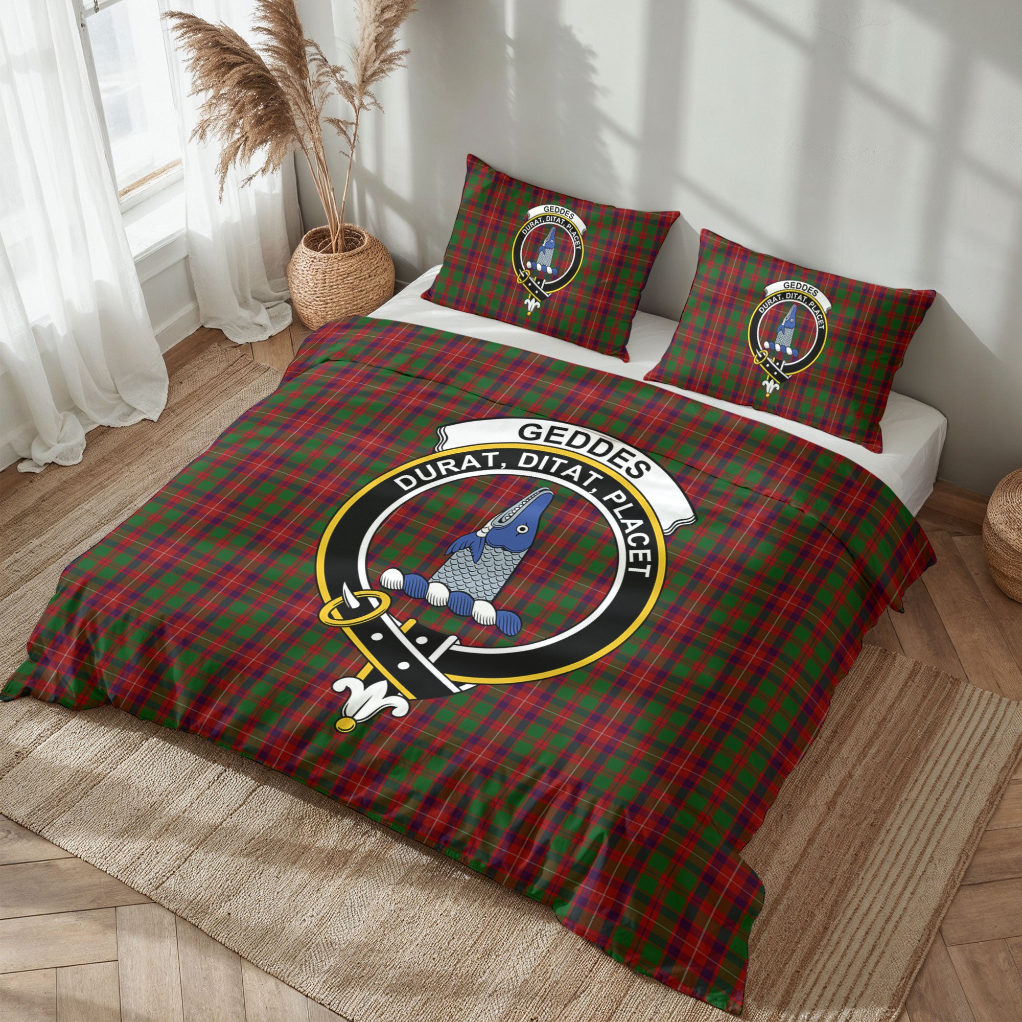 Geddes Tartan Crest Bedding Set