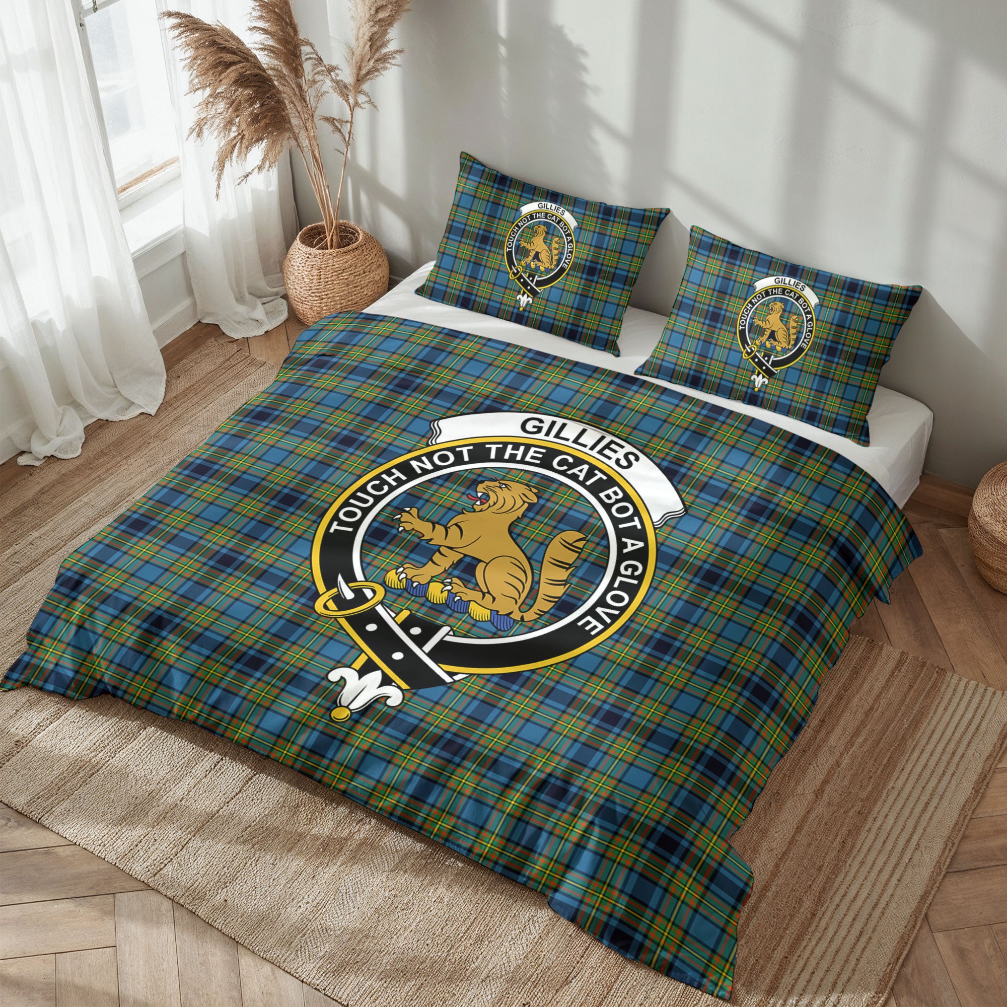 Gillies Ancient Tartan Crest Bedding Set