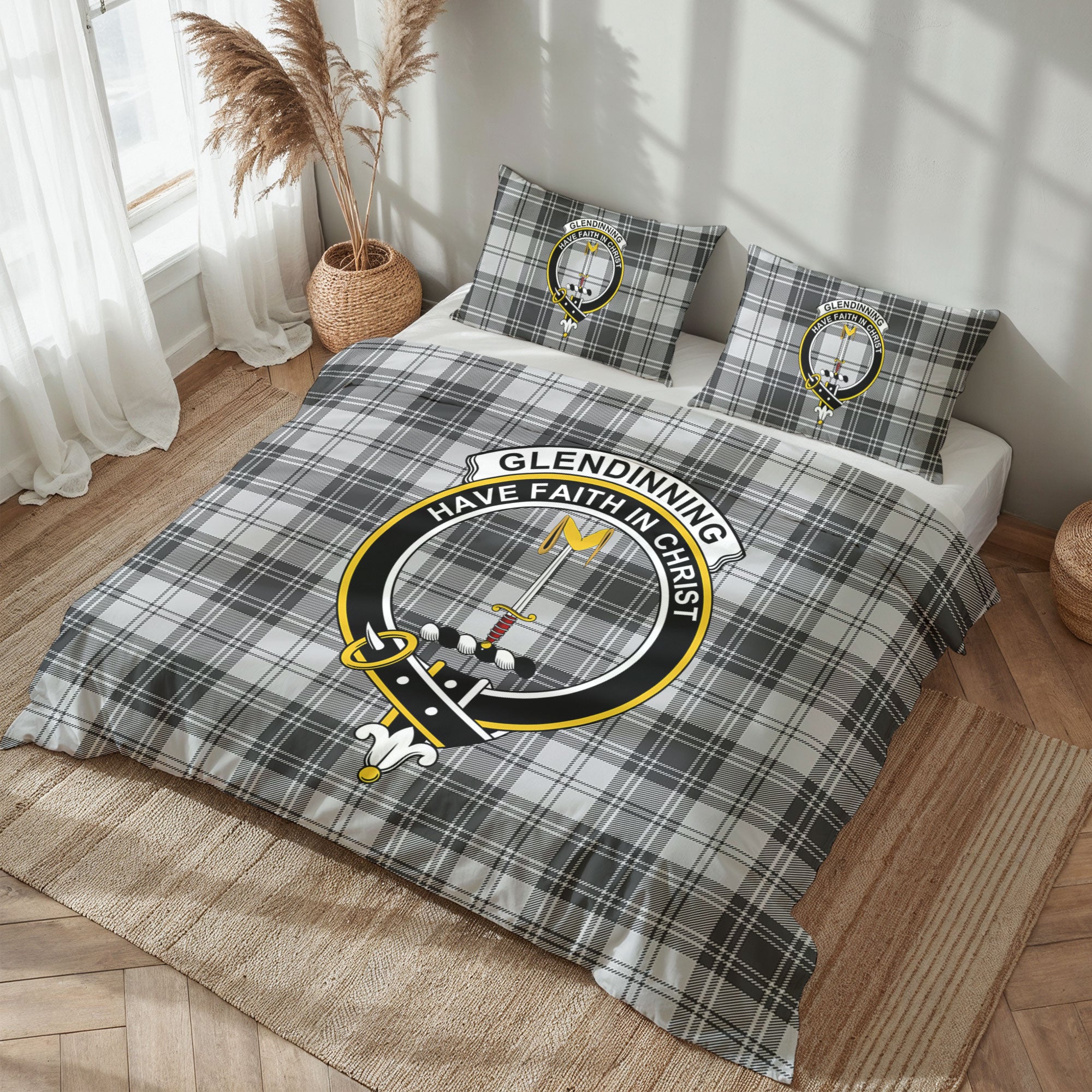 Glendinning Tartan Crest Bedding Set