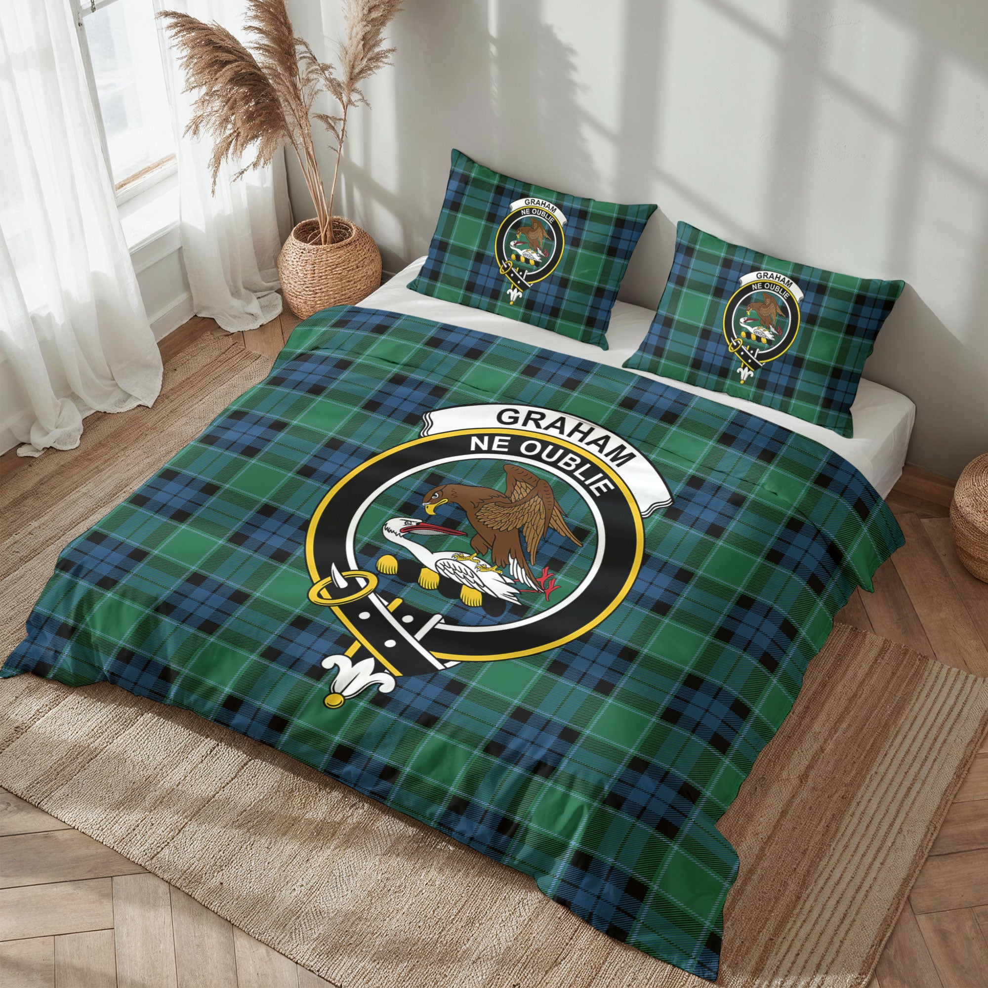 Graham of Menteith Ancient Tartan Crest Bedding Set
