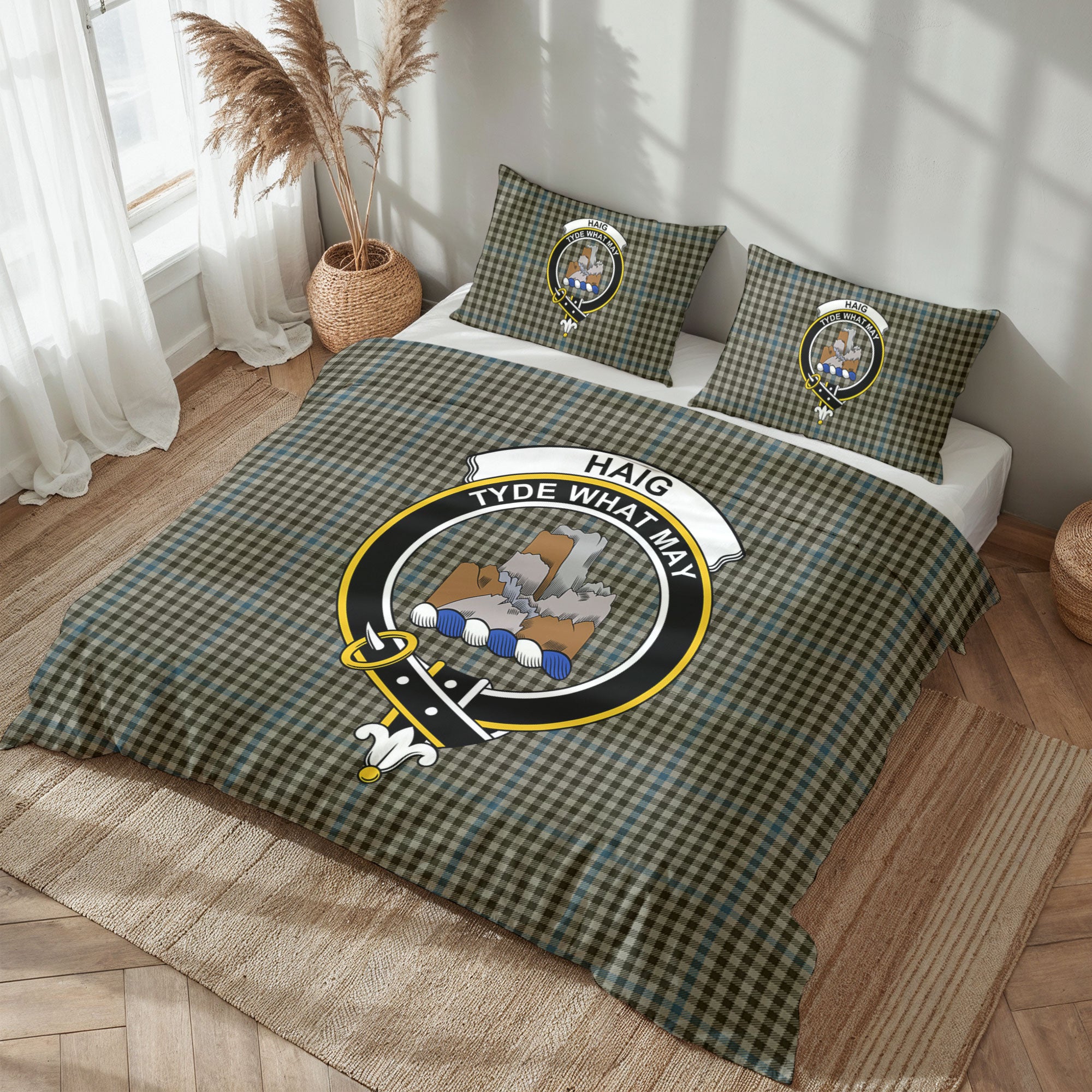 Haig Check Tartan Crest Bedding Set