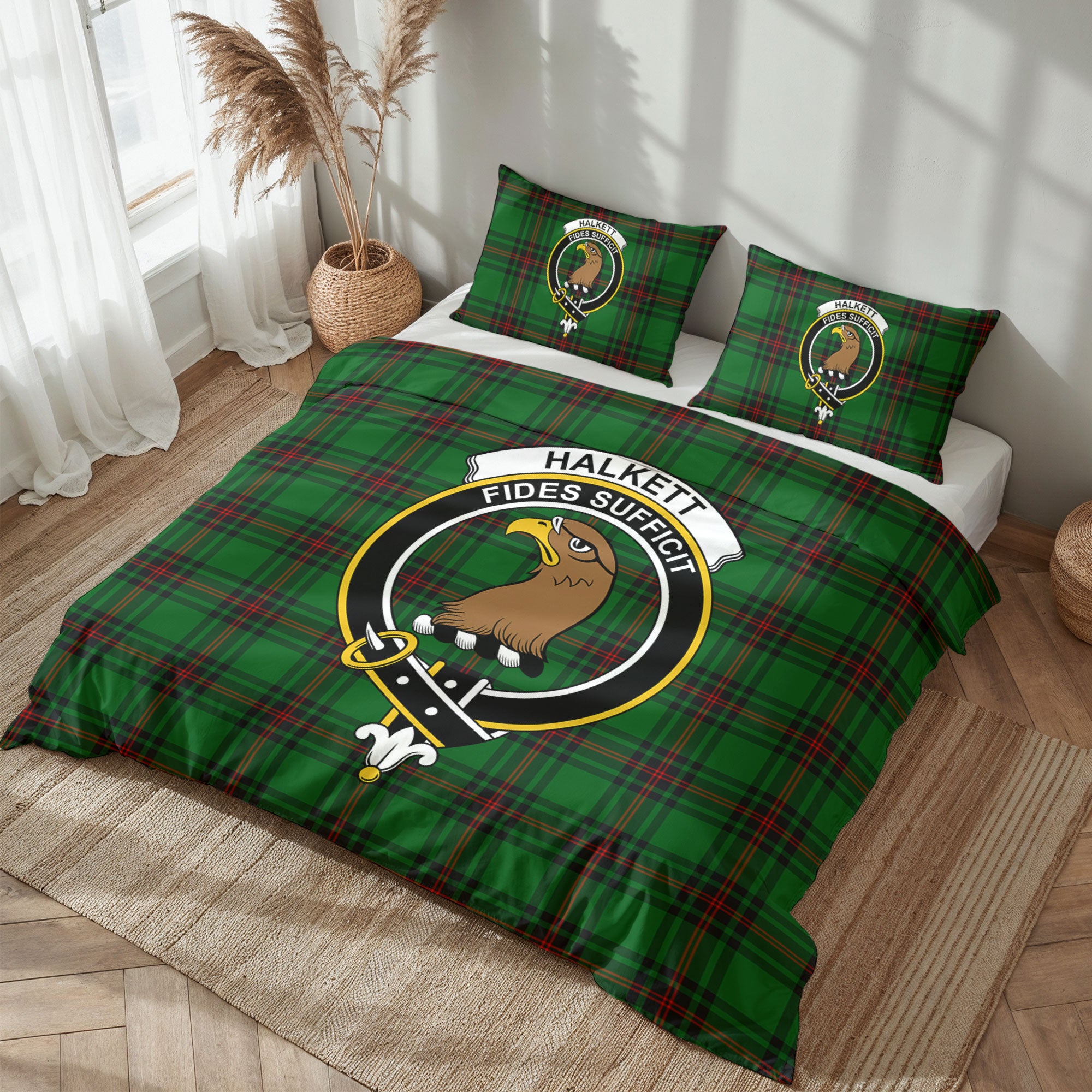 Halkett Tartan Crest Bedding Set