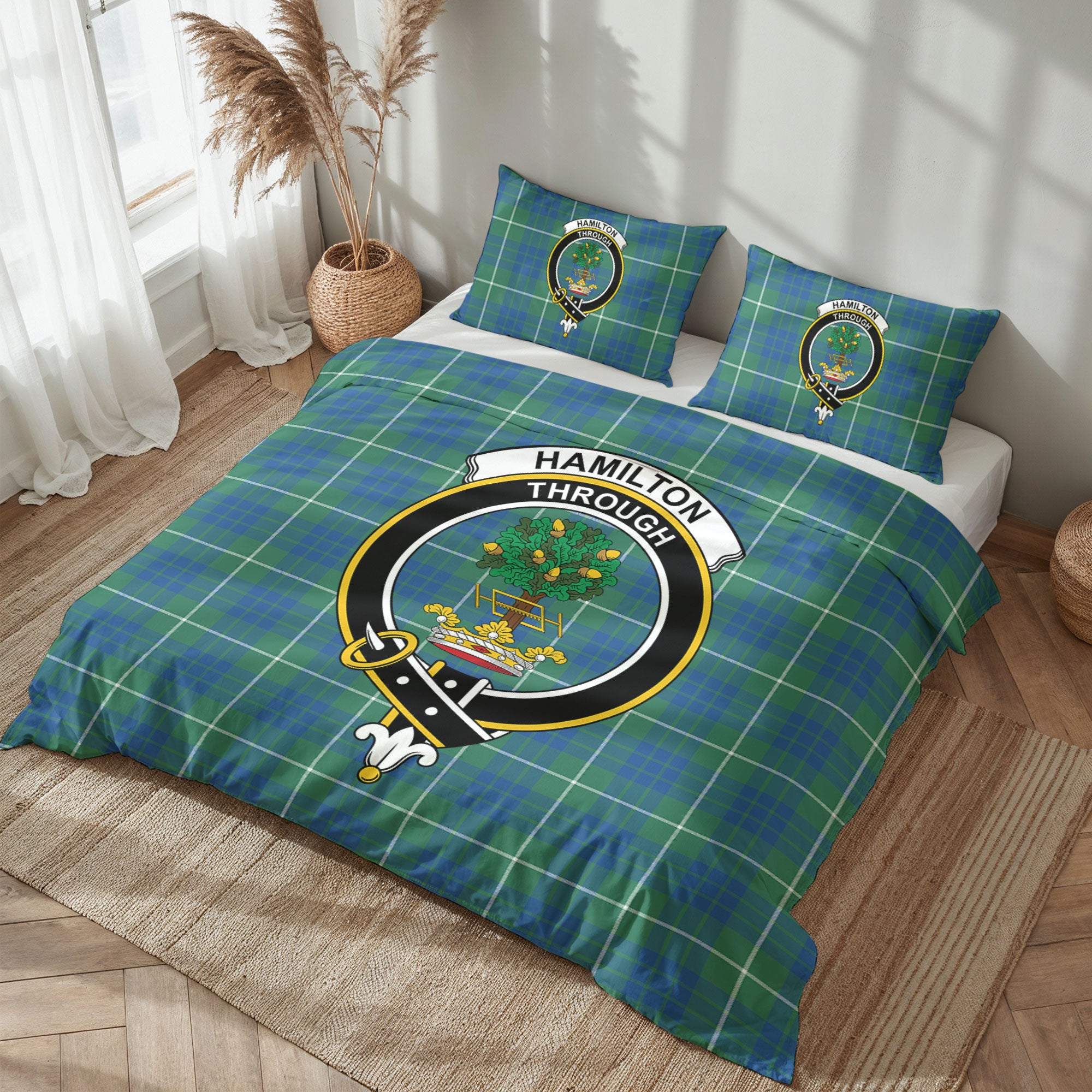 Hamilton Hunting Ancient Tartan Crest Bedding Set