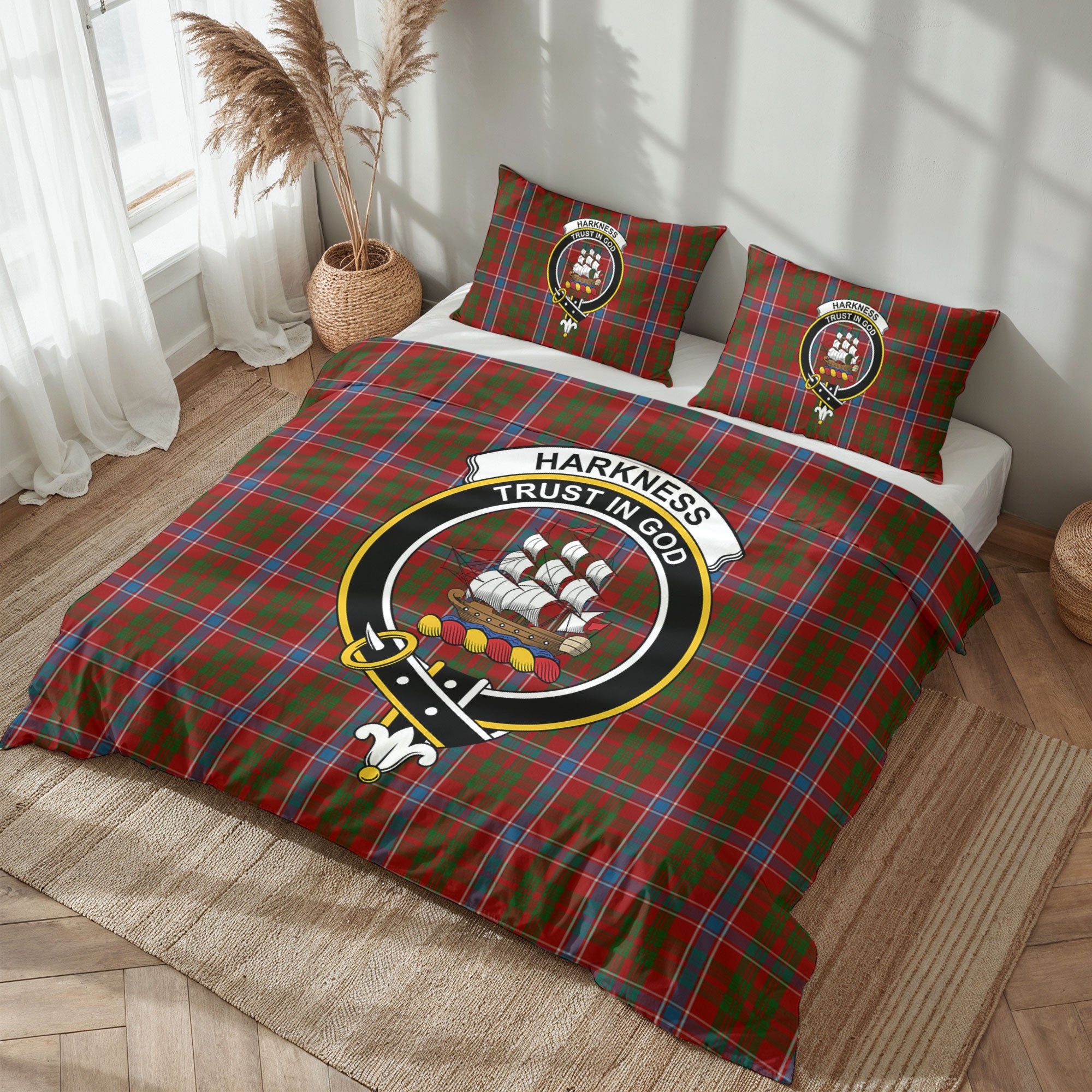 Harkness Dress Tartan Crest Bedding Set