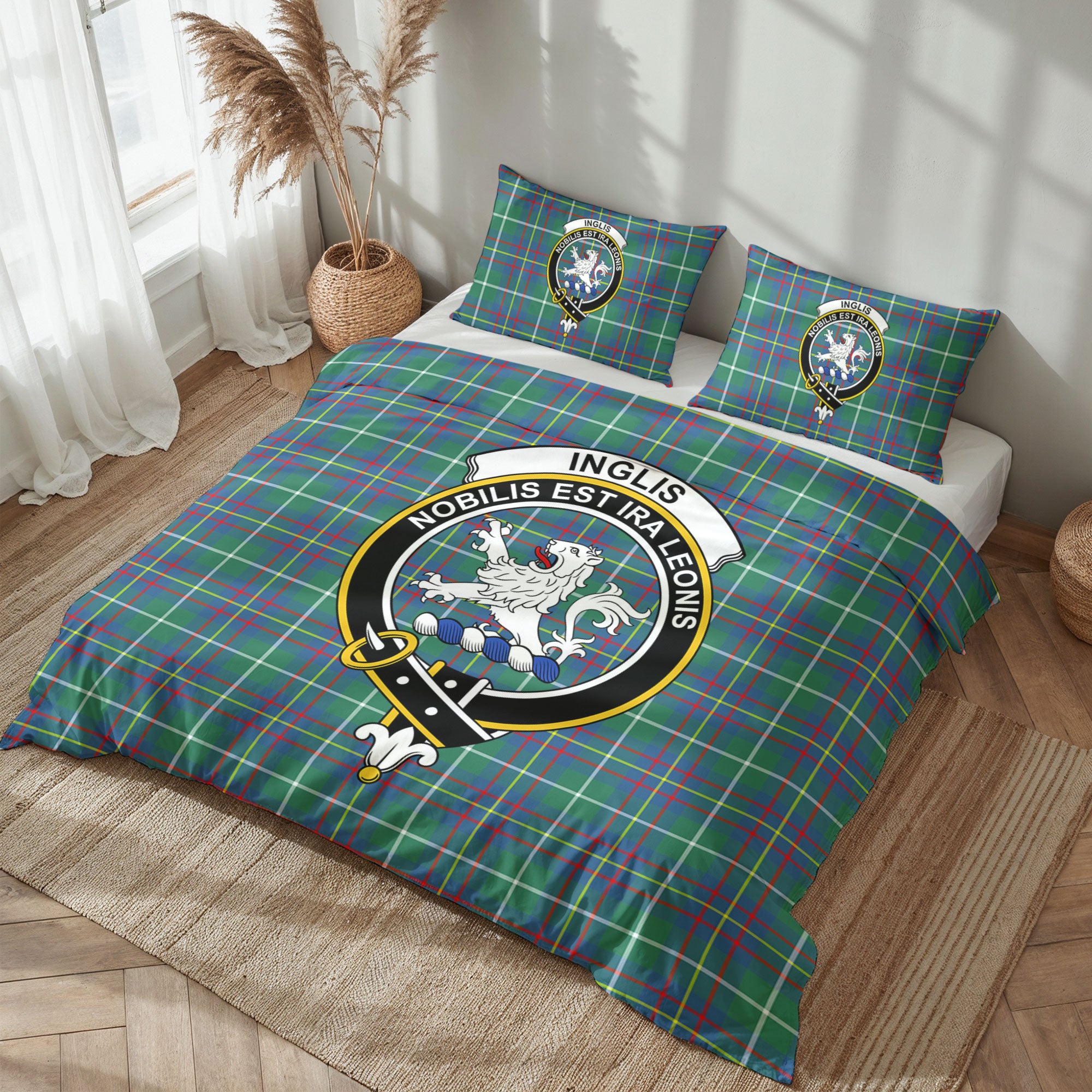Inglis Ancient Tartan Crest Bedding Set