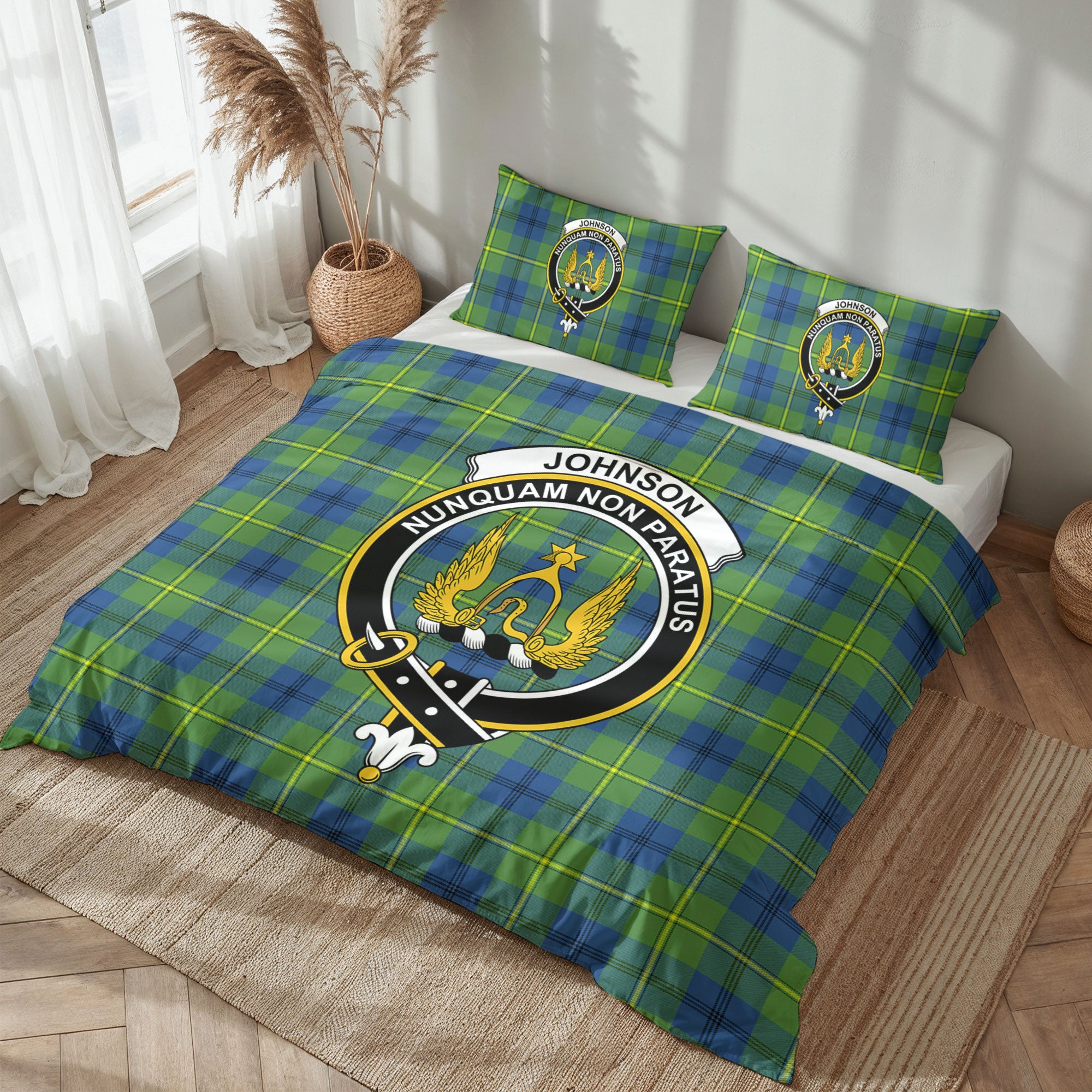 Johnson Ancient Tartan Crest Bedding Set
