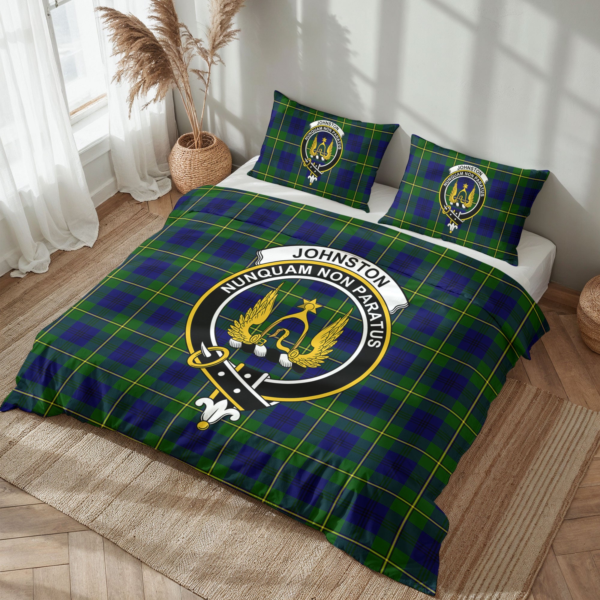Johnston Modern Tartan Crest Bedding Set