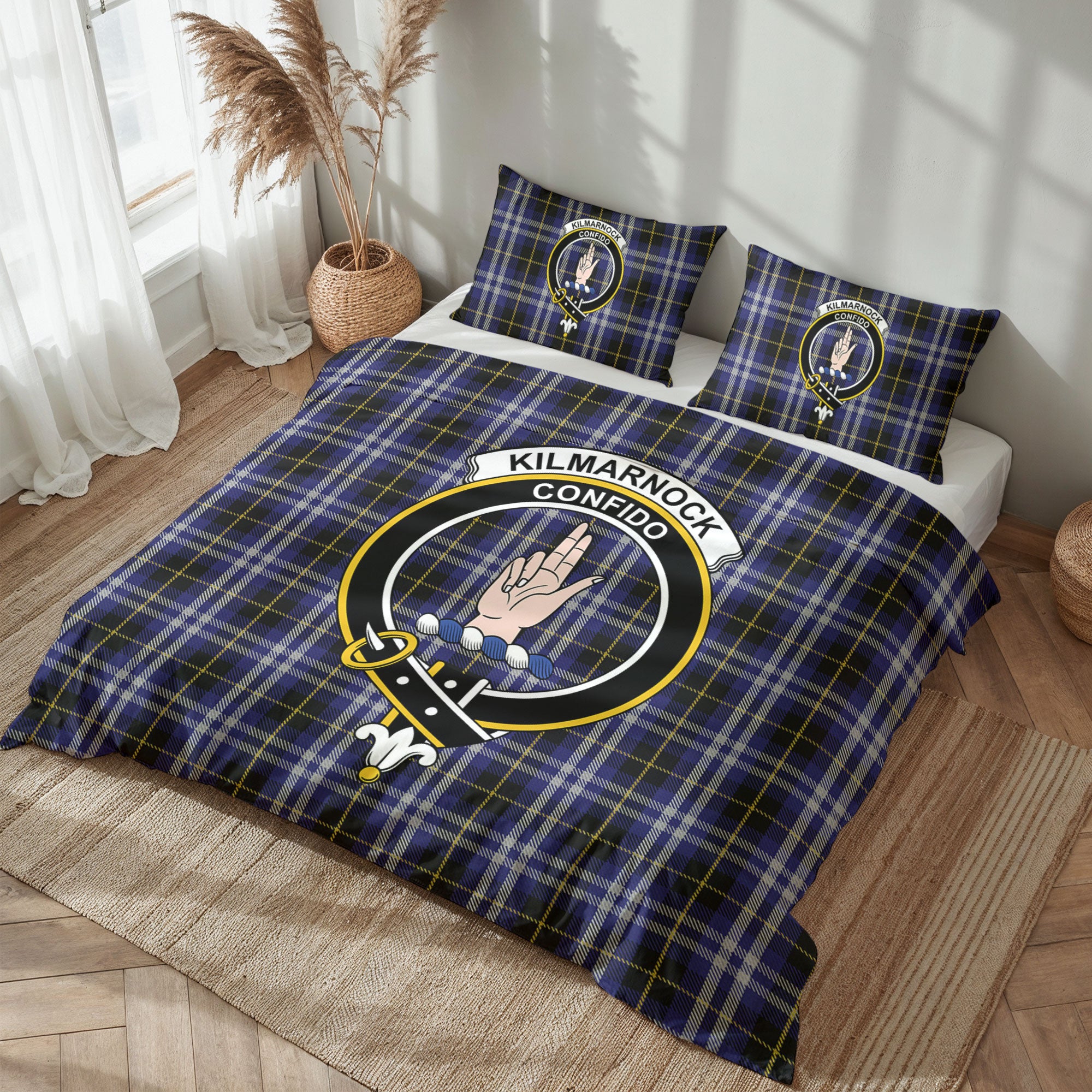 Kilmarnock Tartan Crest Bedding Set