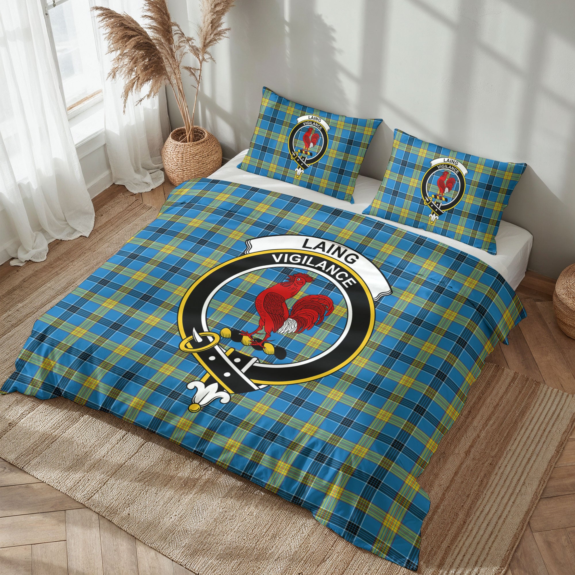 Laing Tartan Crest Bedding Set