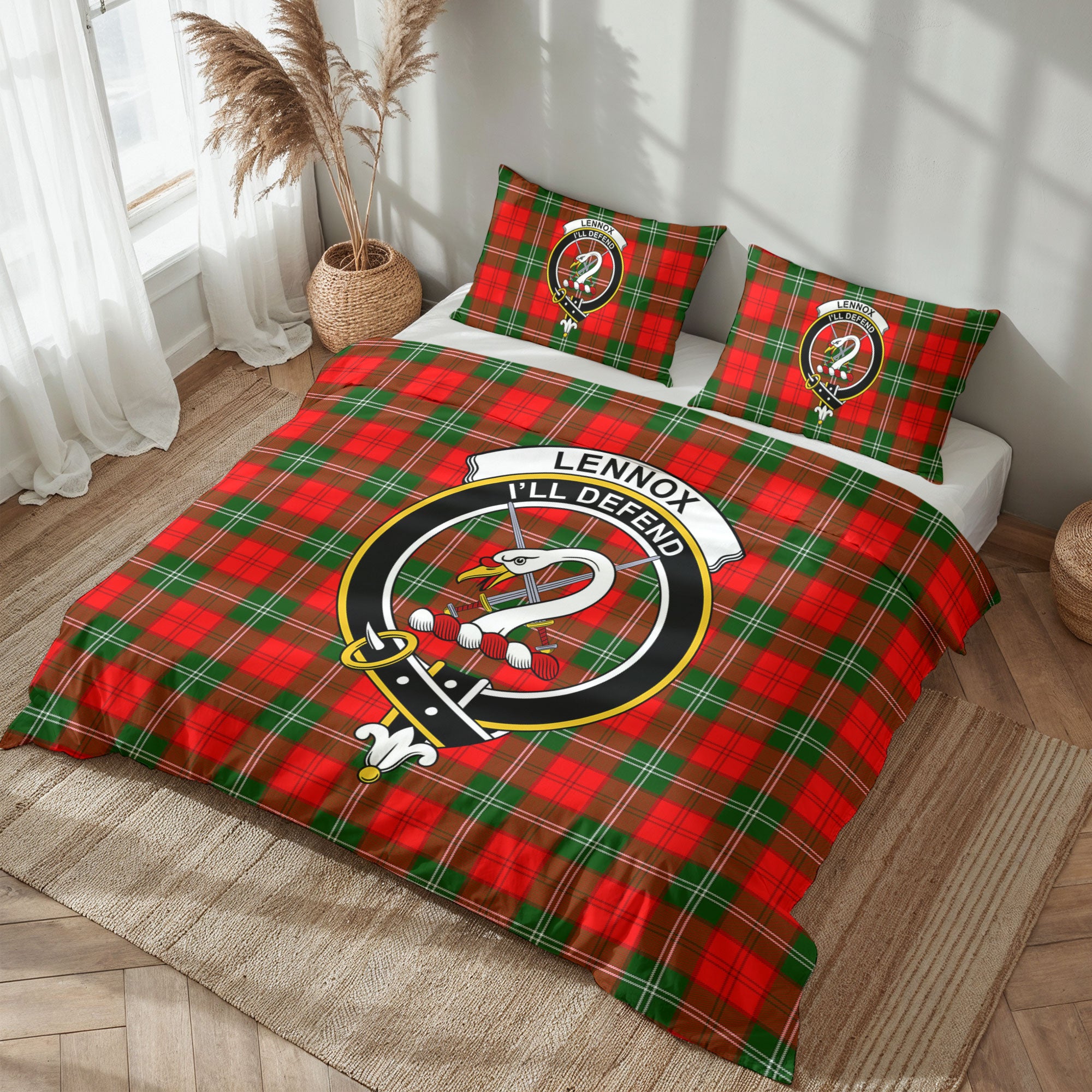 Lennox Tartan Crest Bedding Set