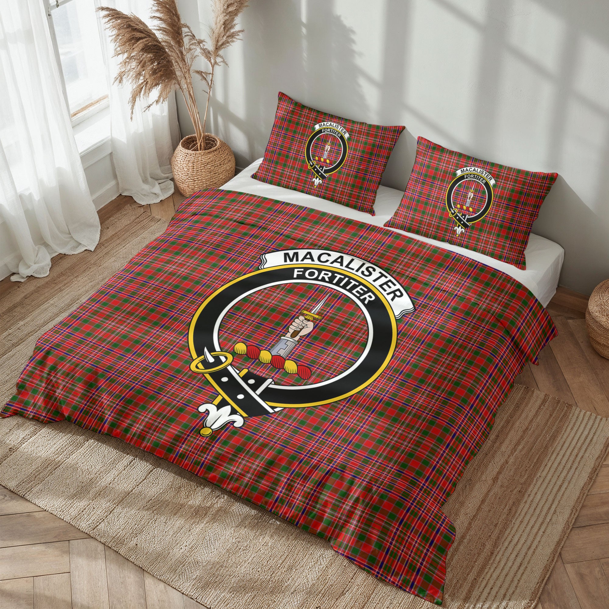 MacAlister Modern Tartan Crest Bedding Set