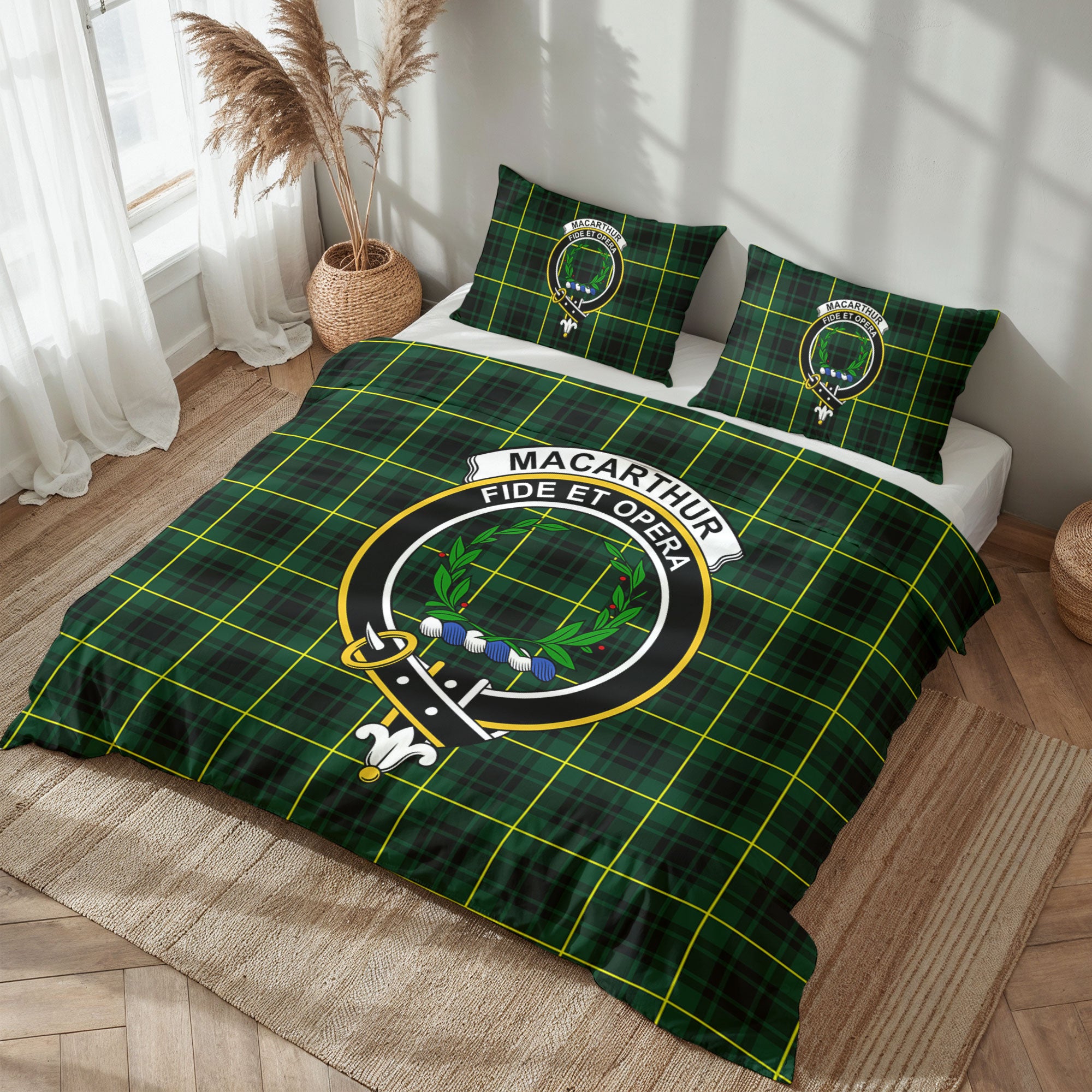 MacArthur Modern Tartan Crest Bedding Set