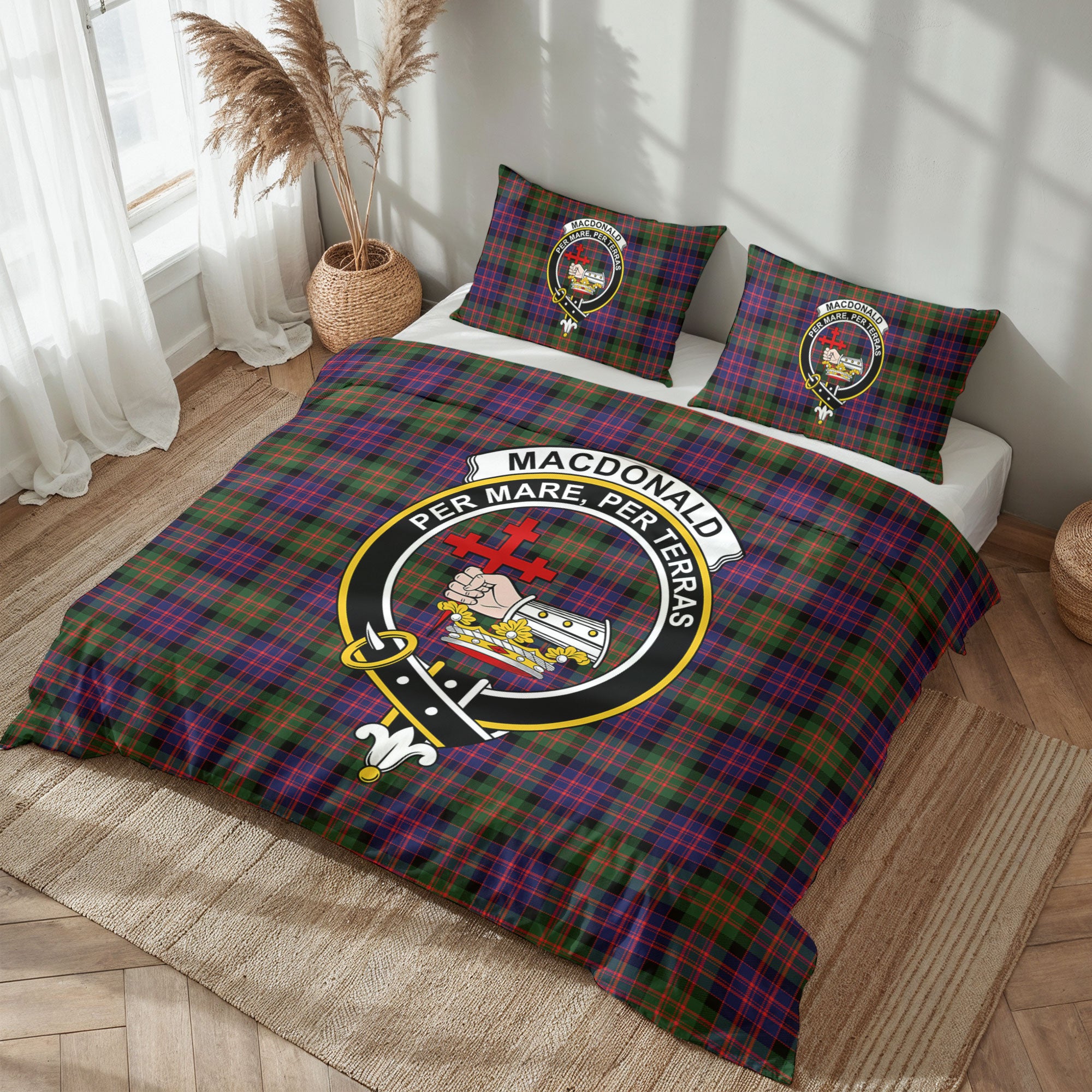 MacDonald Modern Tartan Crest Bedding Set