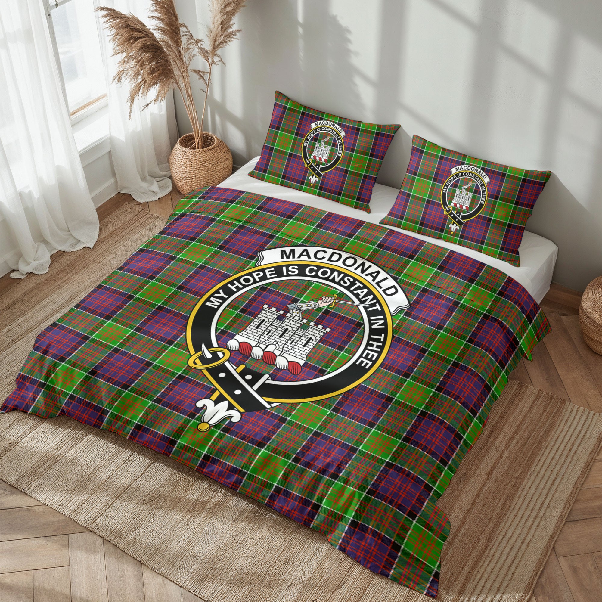 MacDonald (Clan Ranald) Tartan Crest Bedding Set