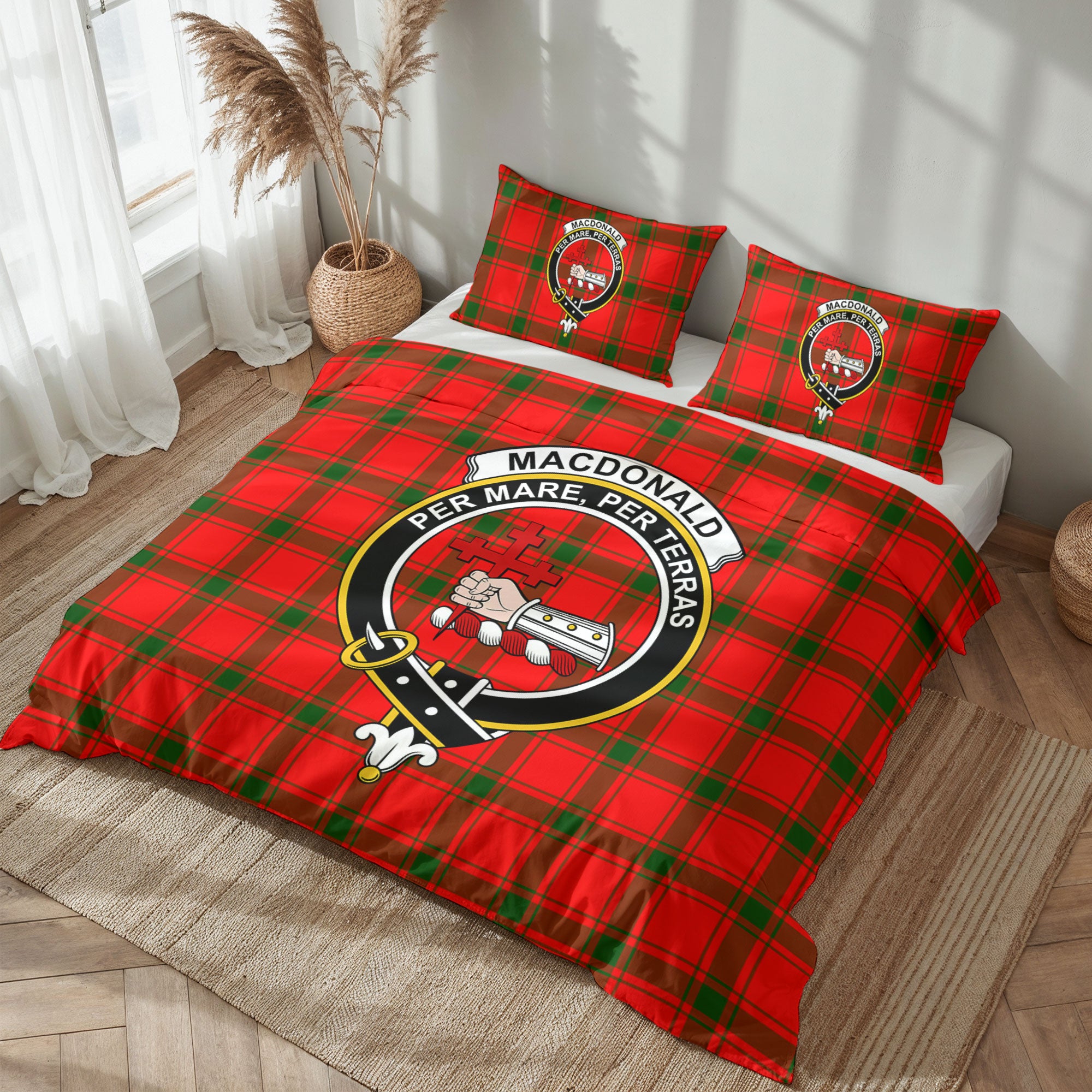 MacDonald of Sleat Tartan Crest Bedding Set