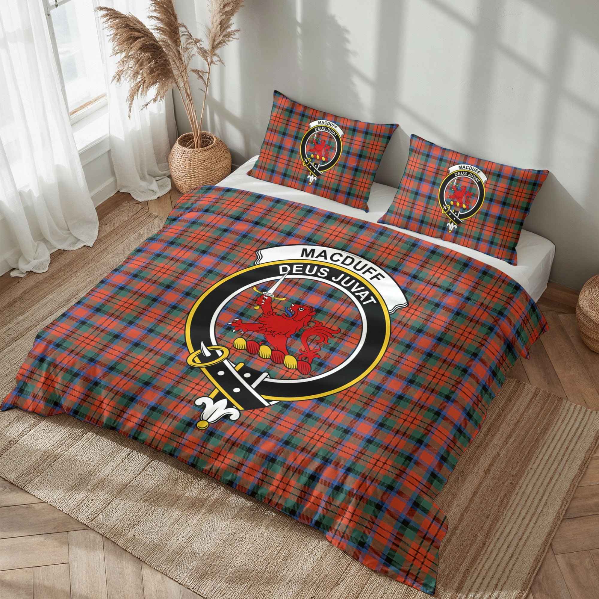 MacDuff Ancient Tartan Crest Bedding Set
