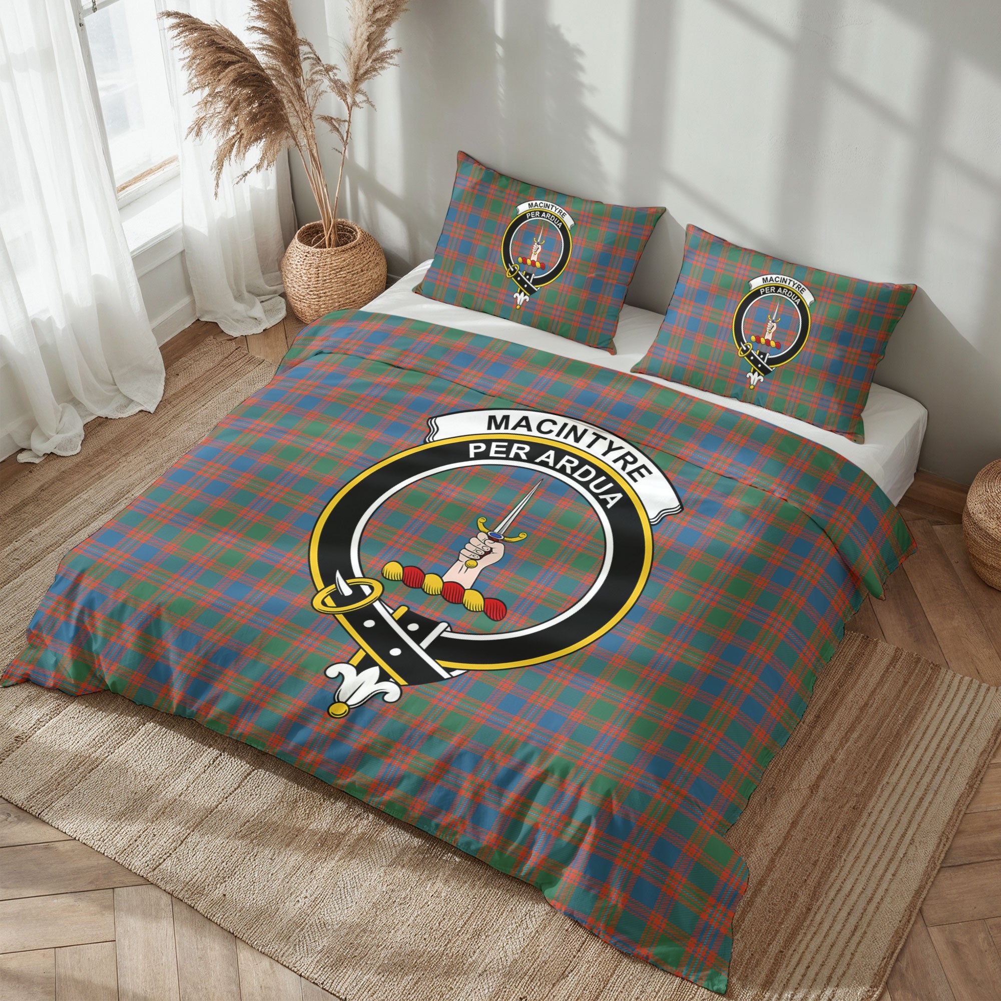 MacIntyre Ancient Tartan Crest Bedding Set