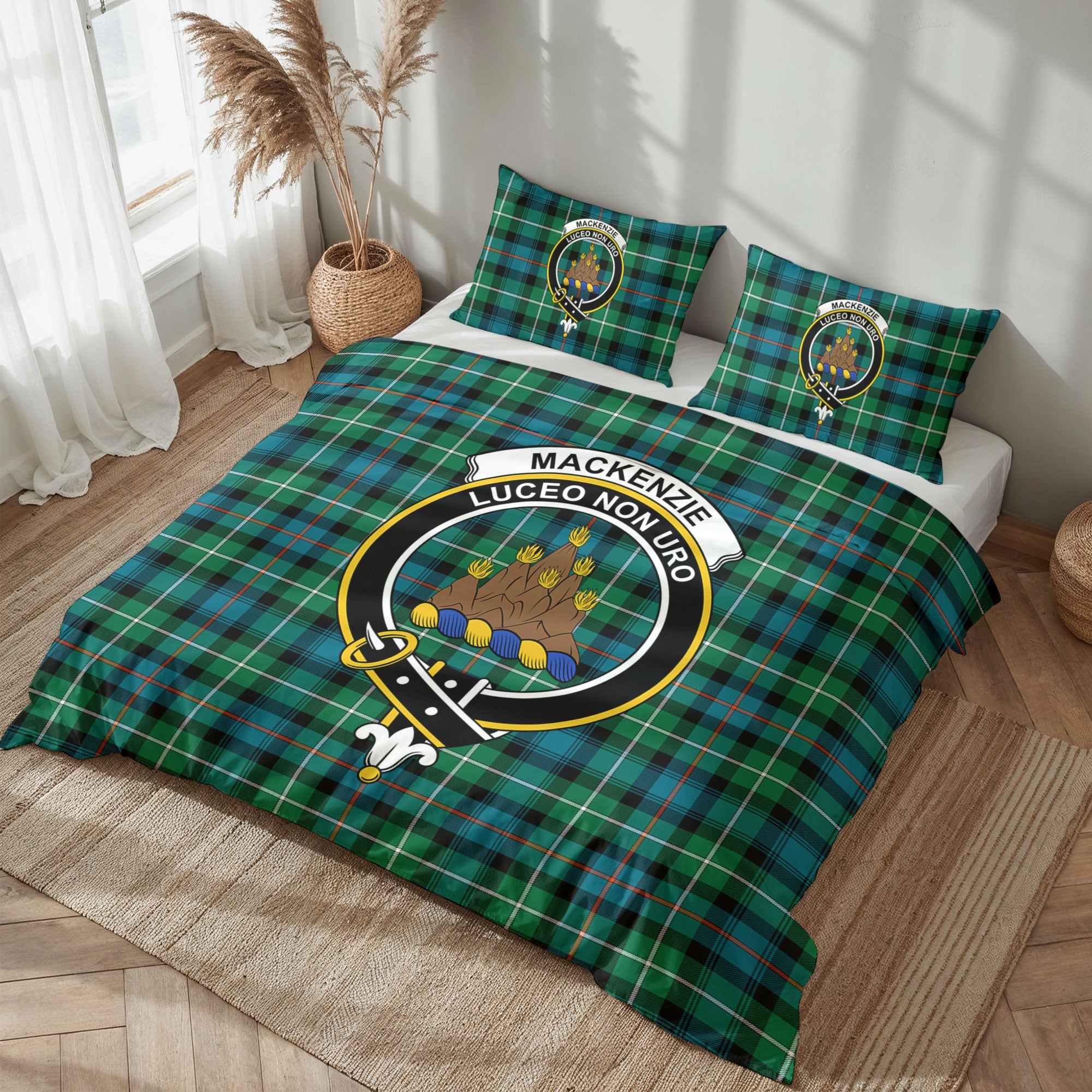 MacKenzie Ancient Tartan Crest Bedding Set