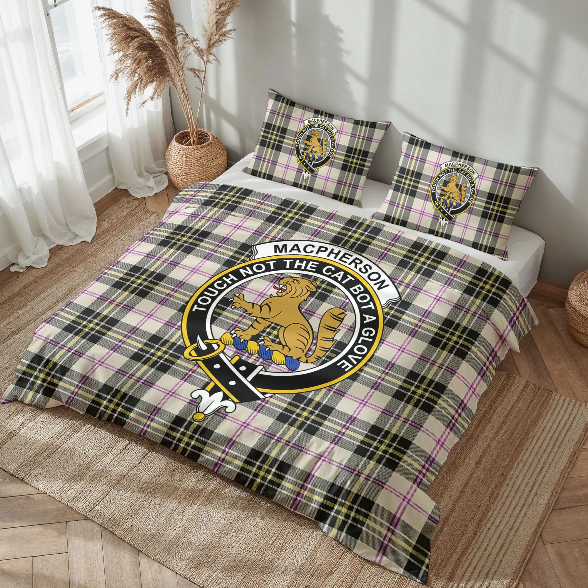 MacPherson Dress Ancient Tartan Crest Bedding Set