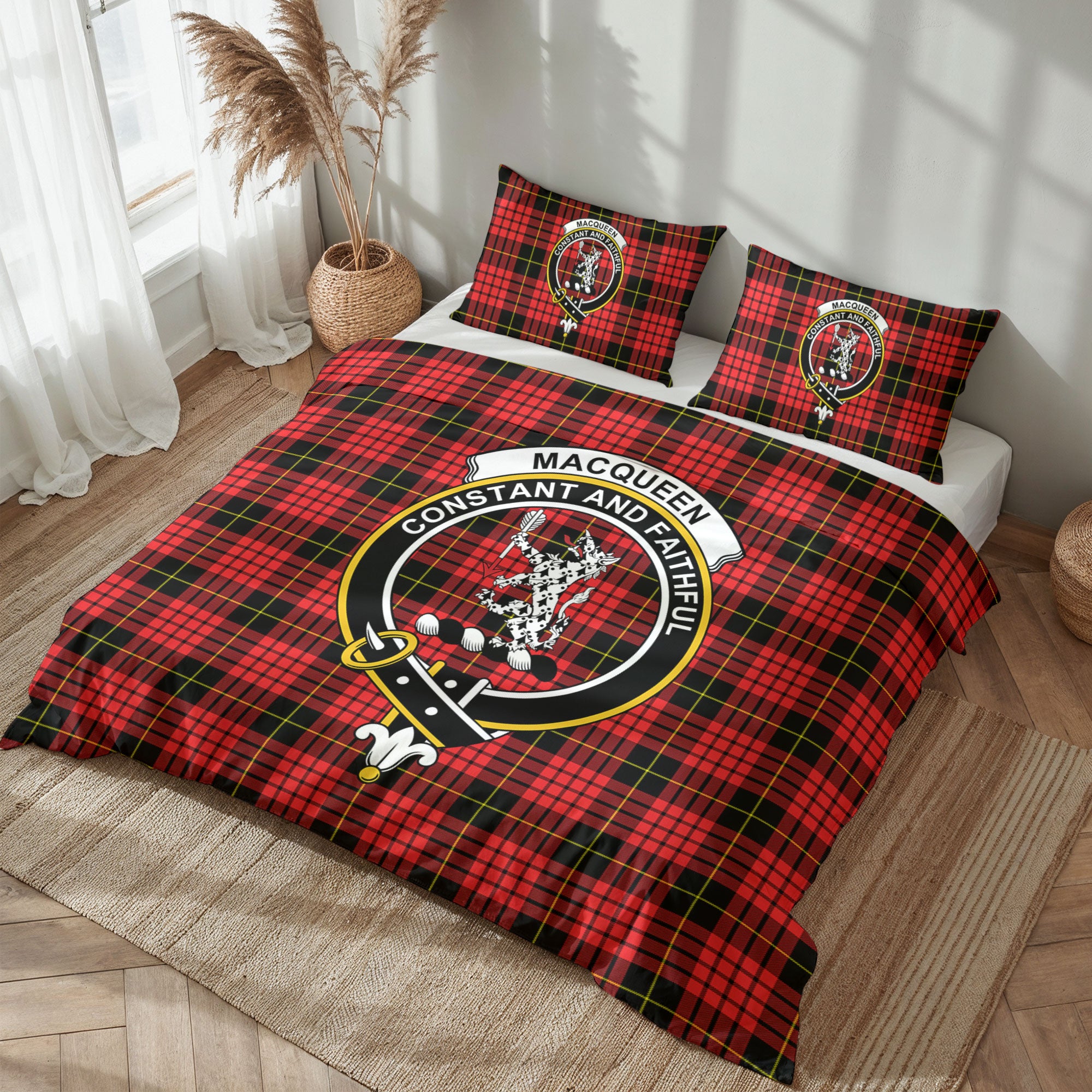 MacQueen Modern Tartan Crest Bedding Set