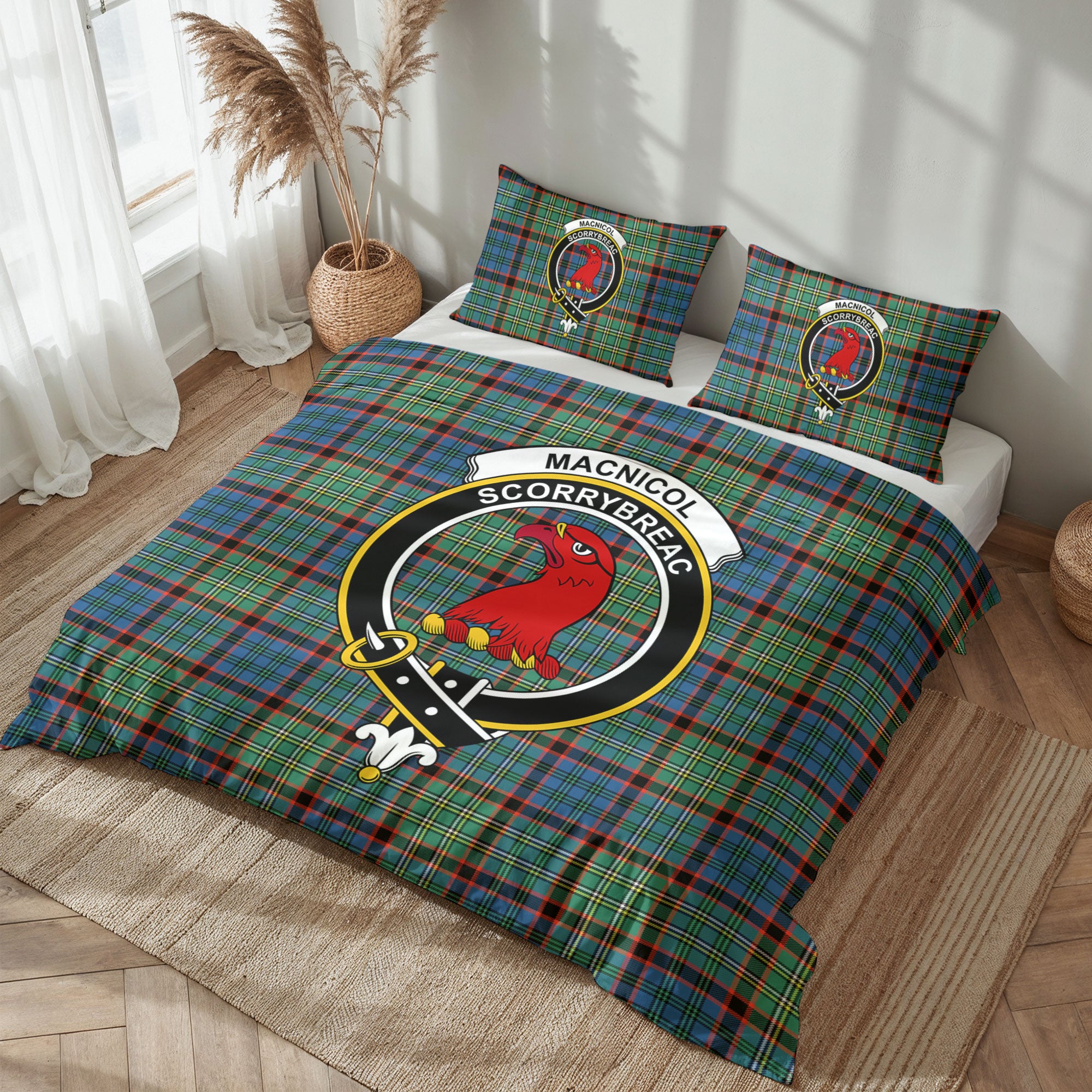 MacNicol Hunting Ancient Tartan Crest Bedding Set