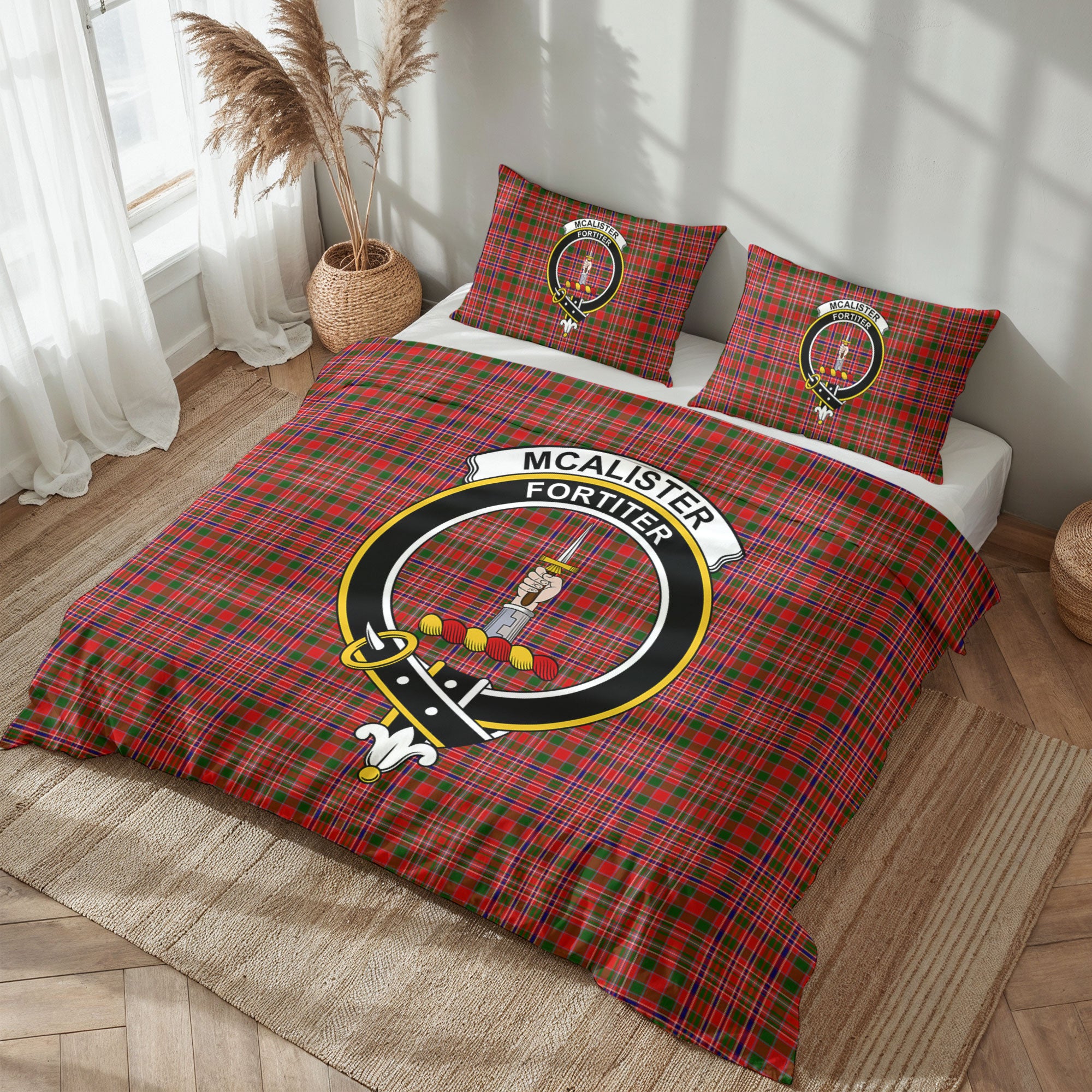 McAlister Modern Tartan Crest Bedding Set