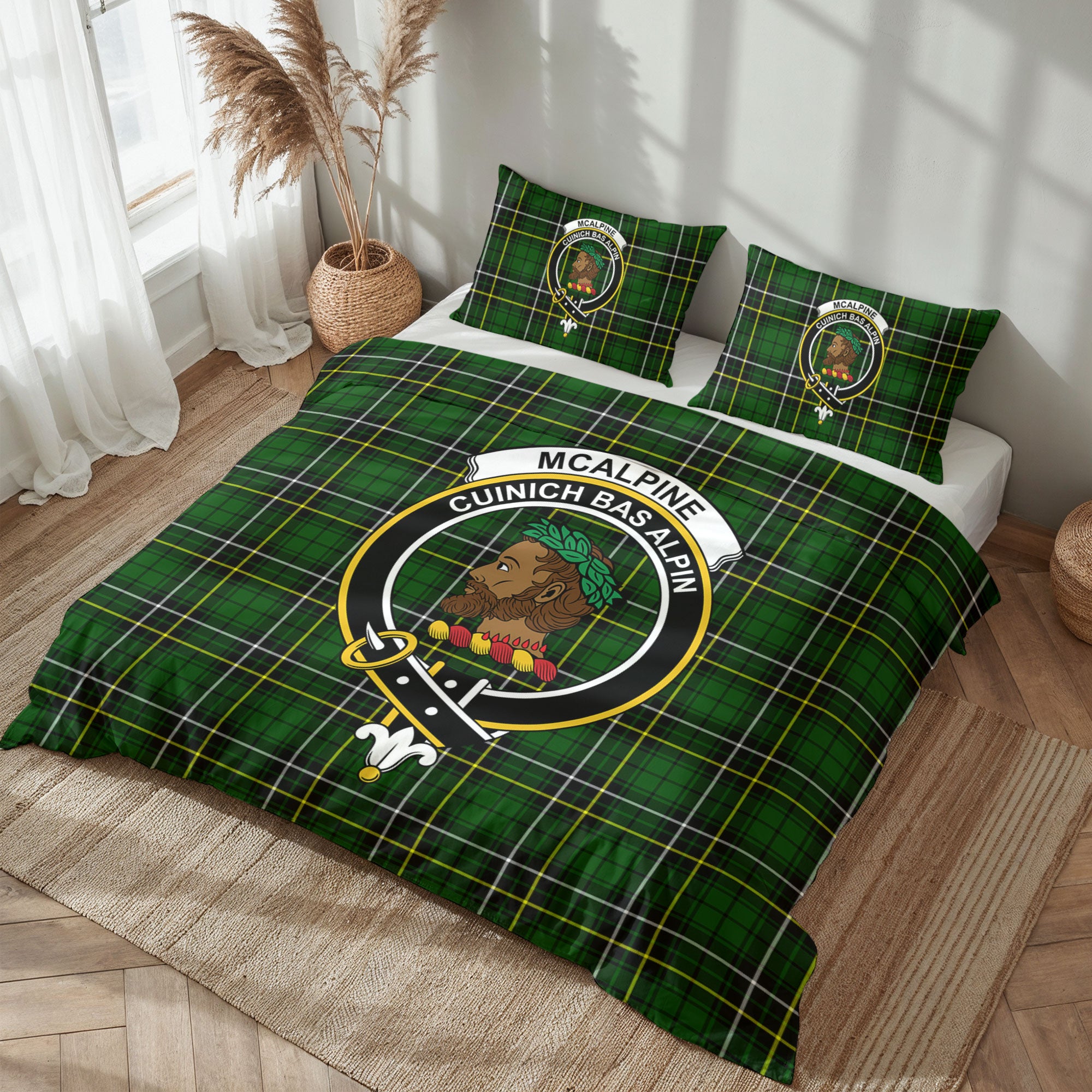 McAlpine Modern Tartan Crest Bedding Set