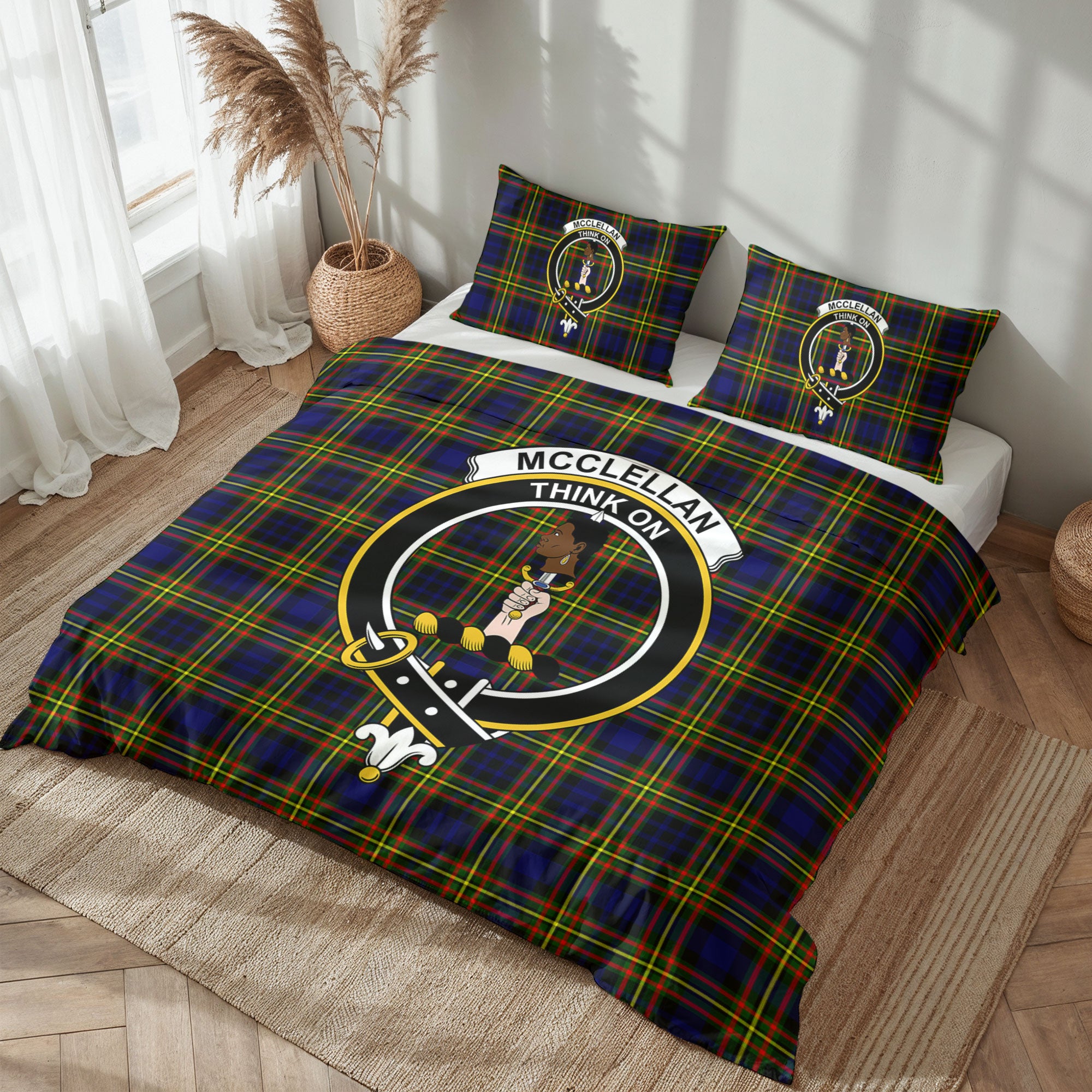 McClellan Modern Tartan Crest Bedding Set