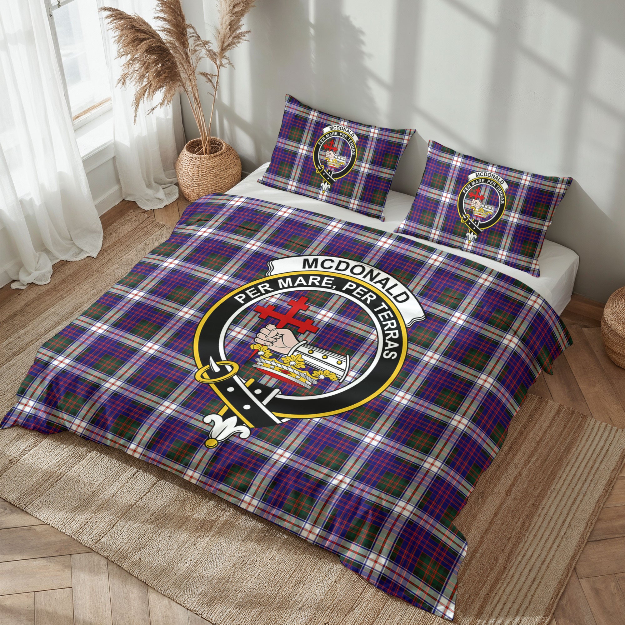 McDonald Dress Modern Tartan Crest Bedding Set
