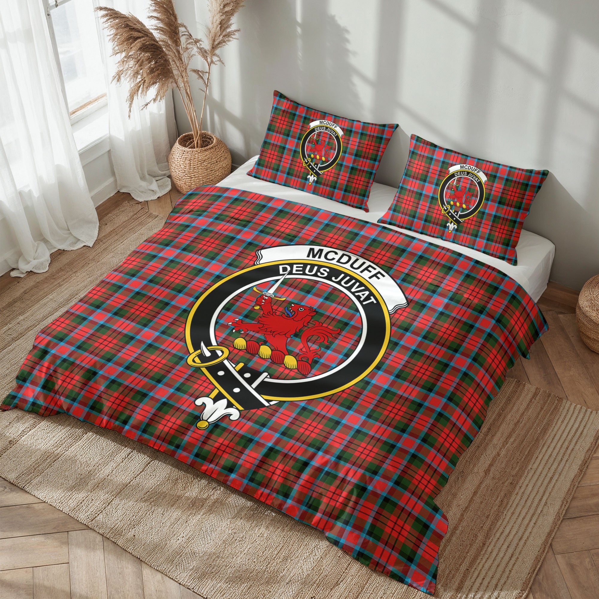 McDuff Modern Tartan Crest Bedding Set