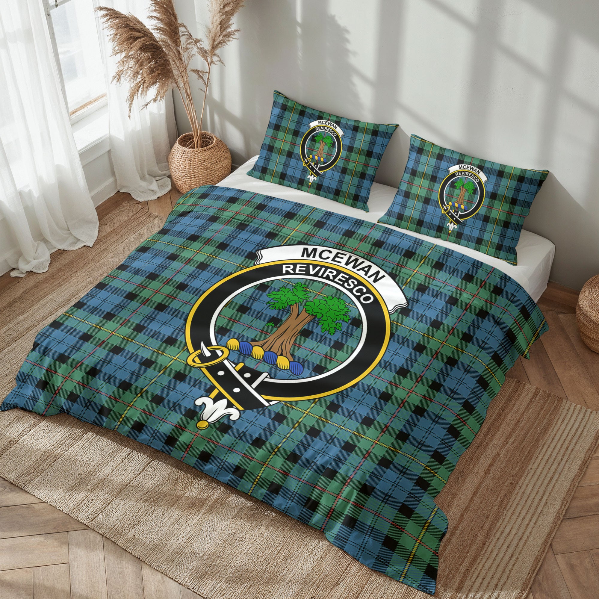 McEwan Ancient Tartan Crest Bedding Set