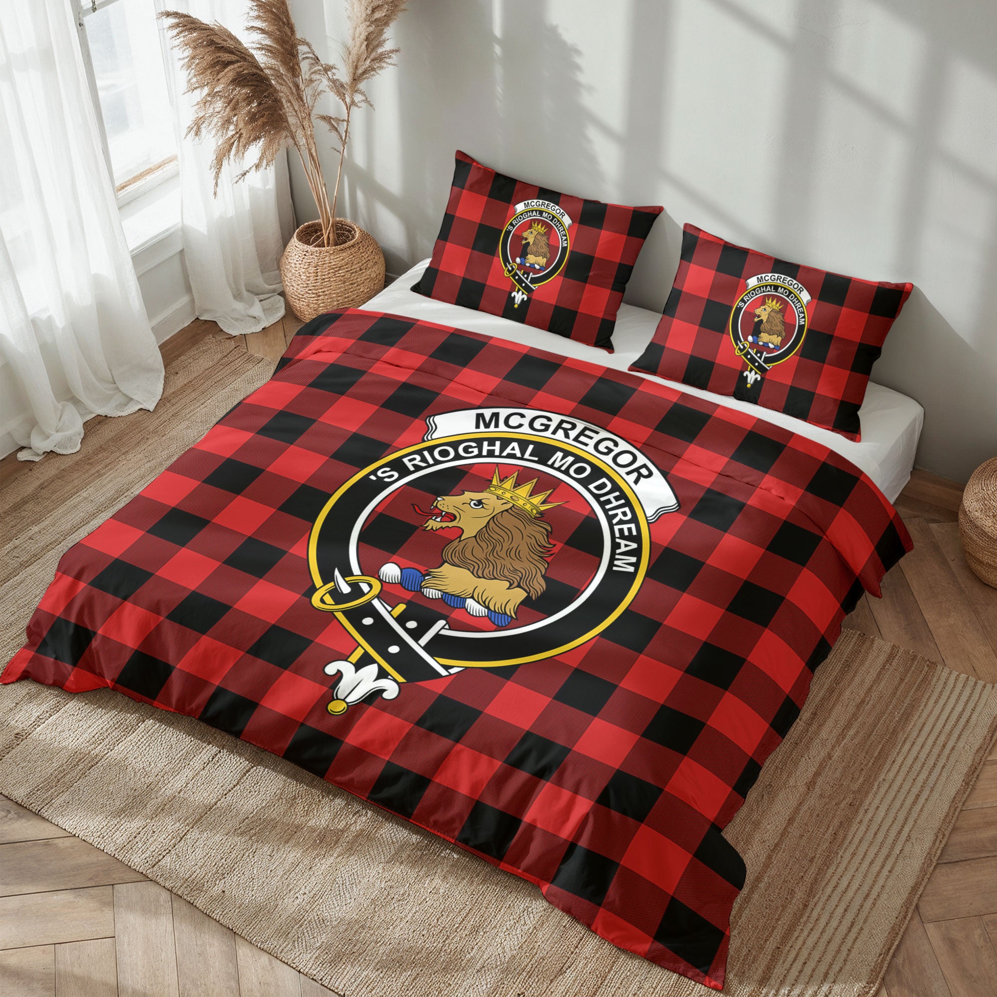 McGregor Rob Roy Modern Tartan Crest Bedding Set