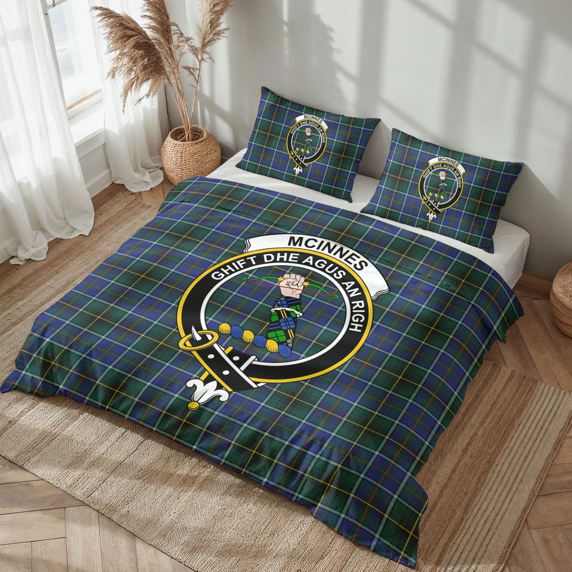 McInnes Modern Tartan Crest Bedding Set