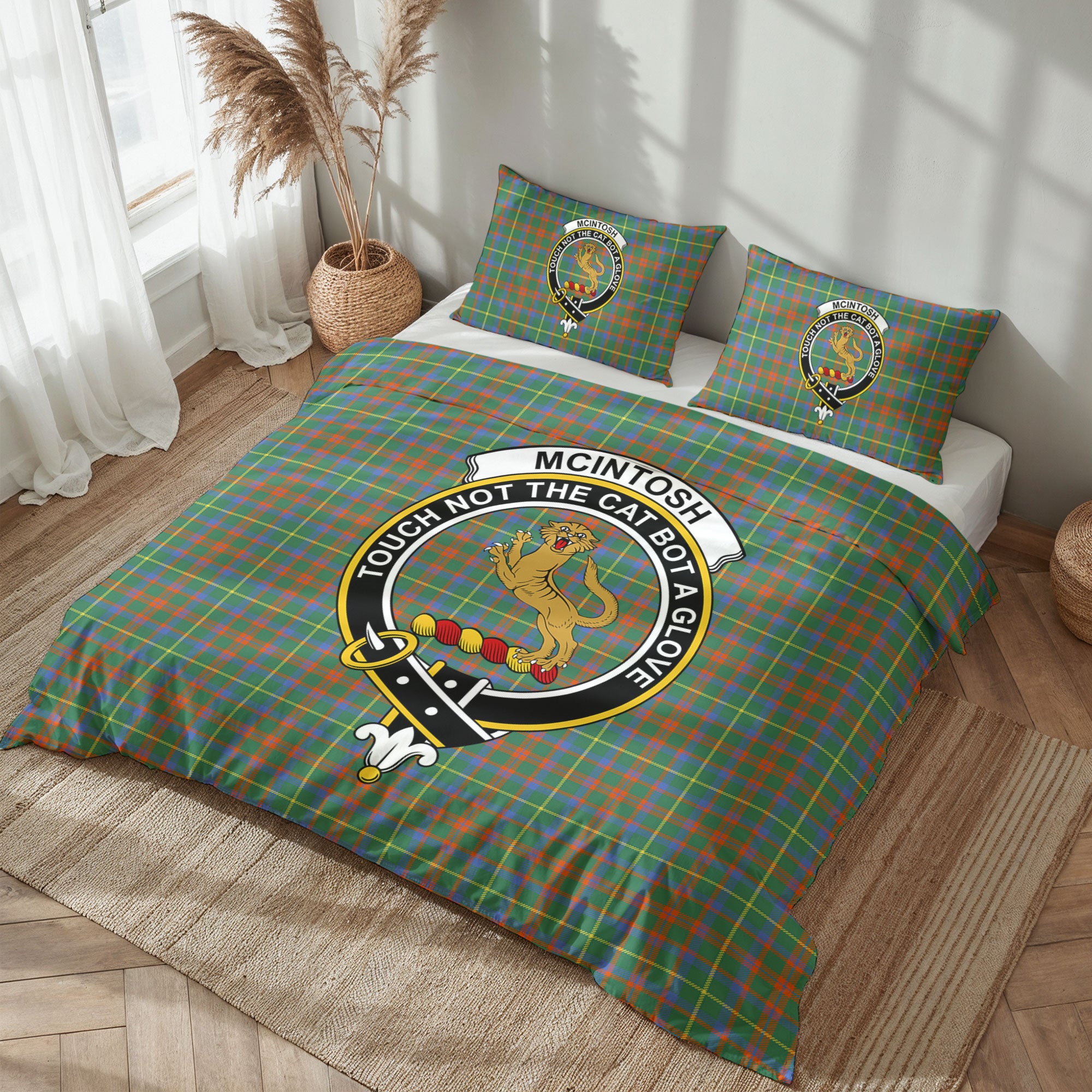 McIntosh Hunting Ancient Tartan Crest Bedding Set