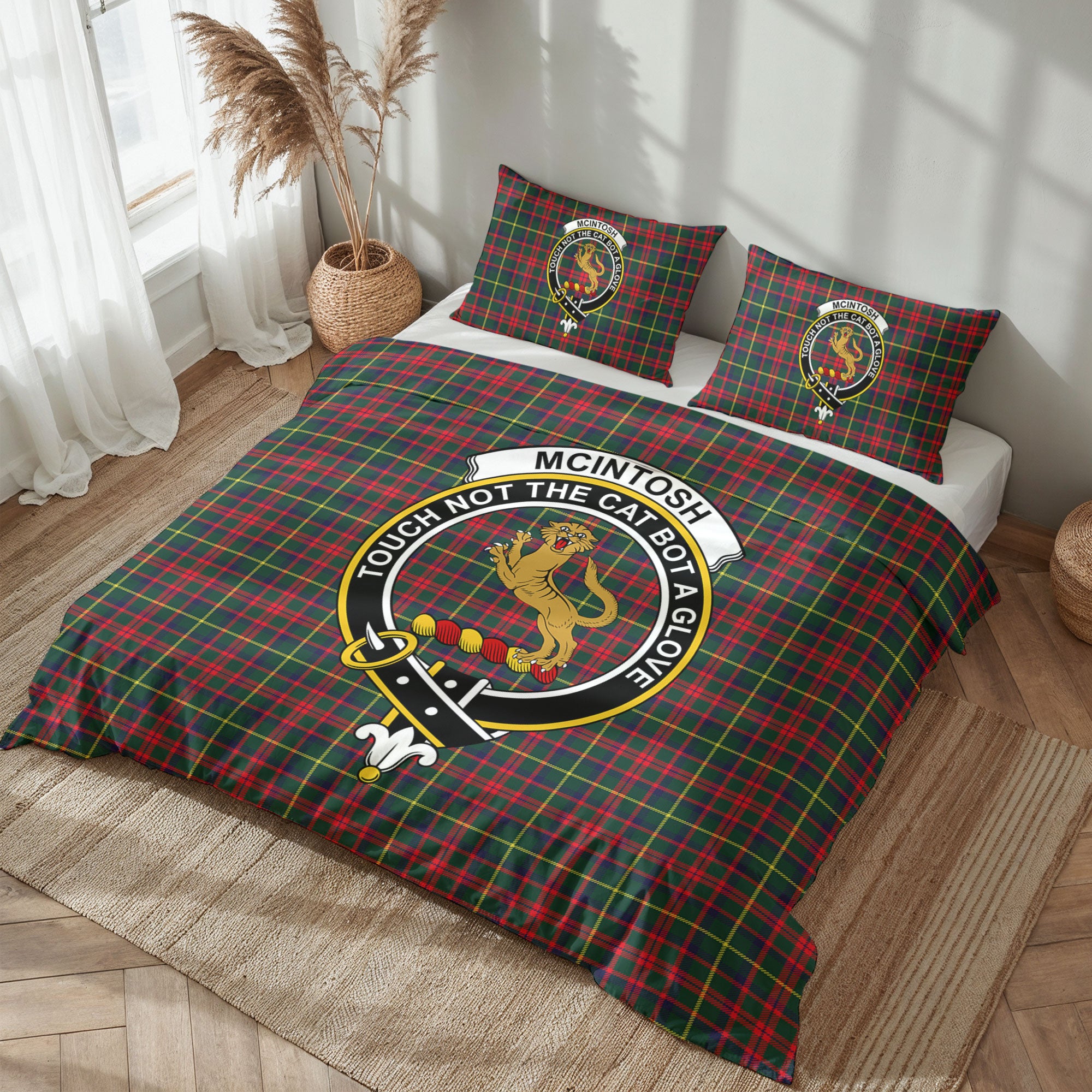 McIntosh Hunting Modern Tartan Crest Bedding Set