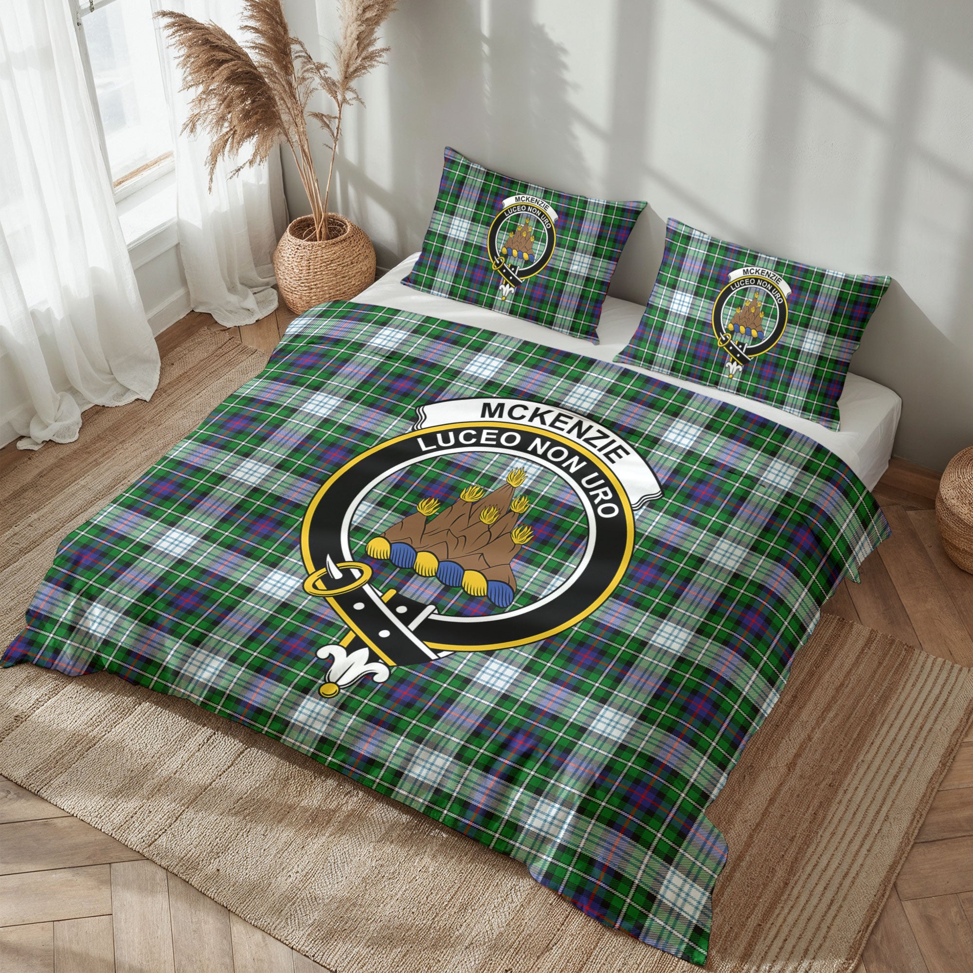McKenzie Dress Modern Tartan Crest Bedding Set