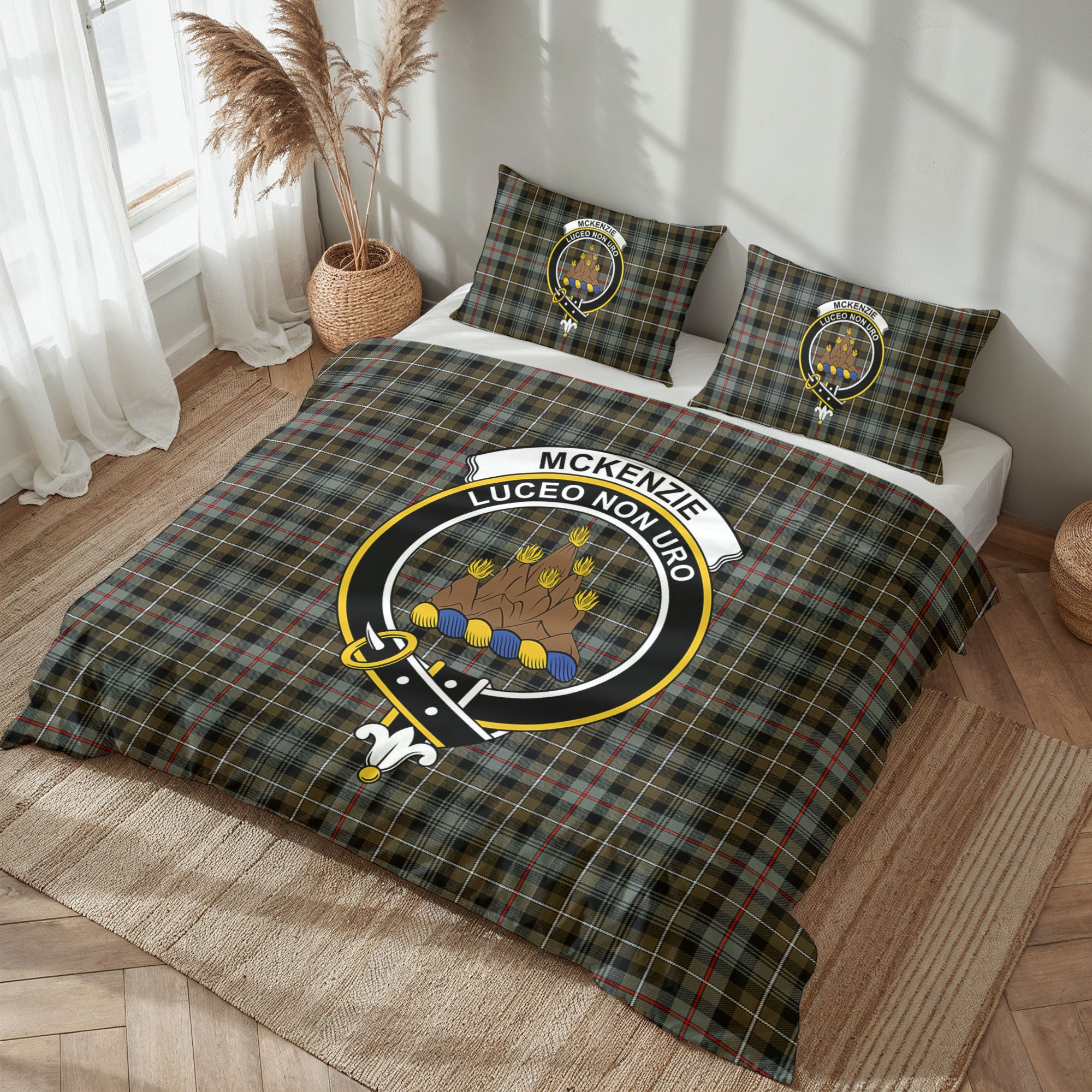 McKenzie Weathered Tartan Crest Bedding Set