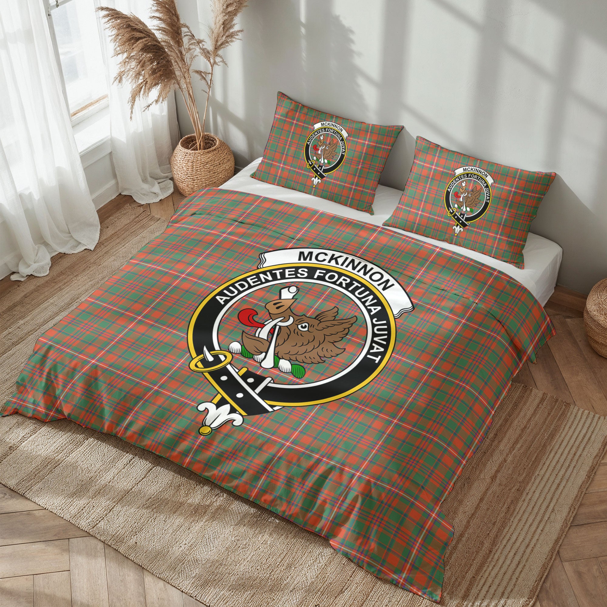 McKinnon Ancient Tartan Crest Bedding Set
