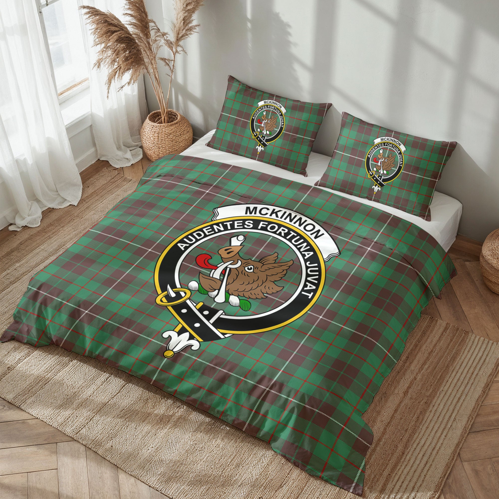 McKinnon Hunting Ancient Tartan Crest Bedding Set