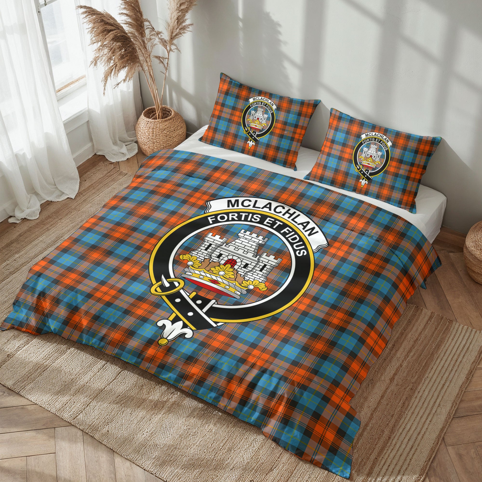 McLachlan Ancient Tartan Crest Bedding Set