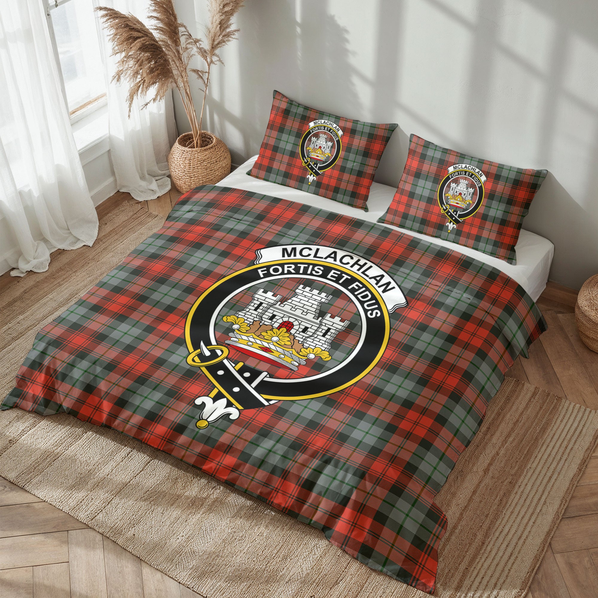 McLachlan Weathered Tartan Crest Bedding Set