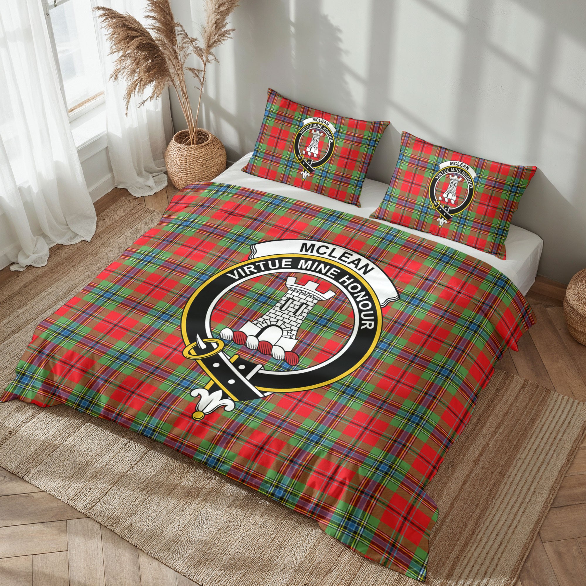 McLean of Duart Modern Tartan Crest Bedding Set