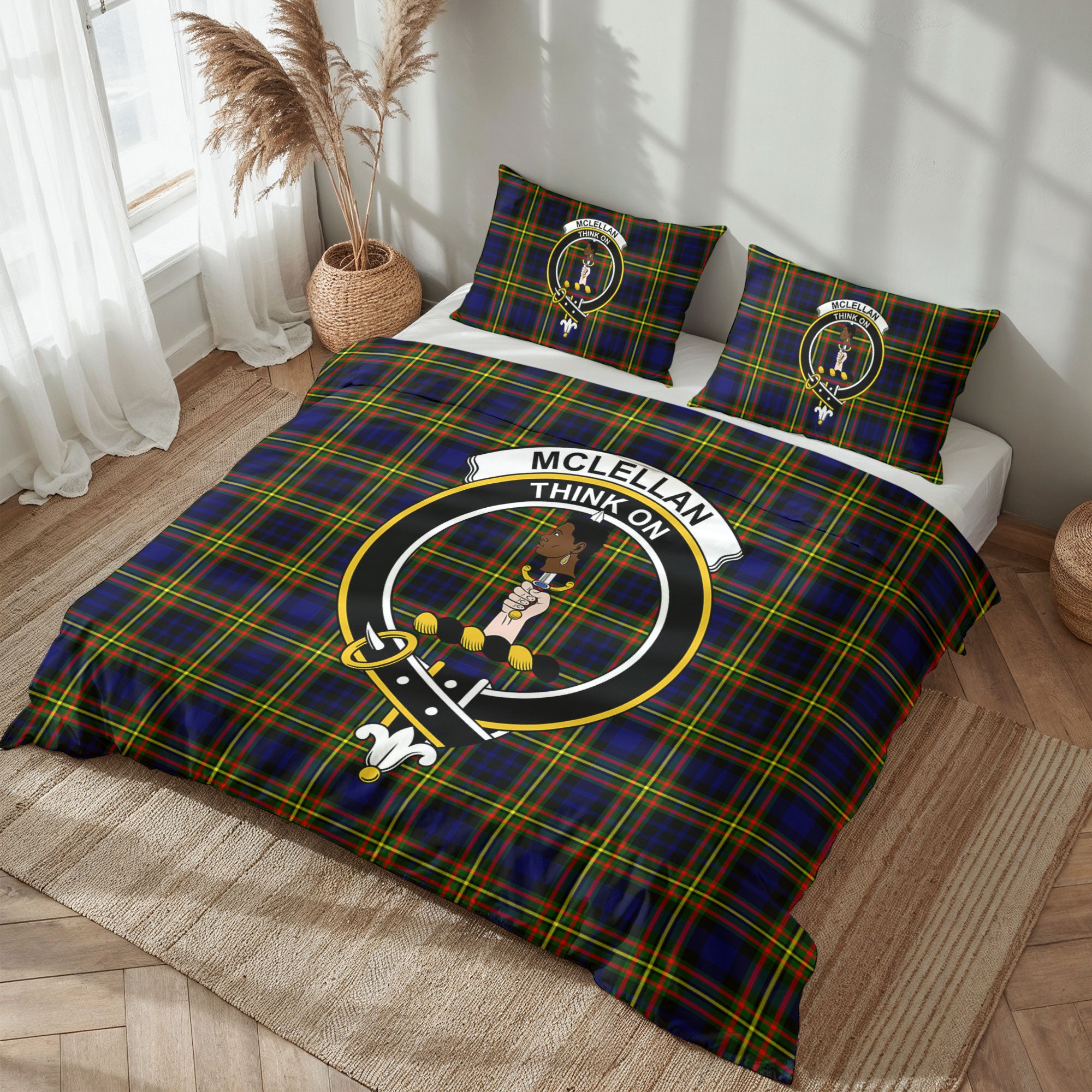 McLellan Modern Tartan Crest Bedding Set