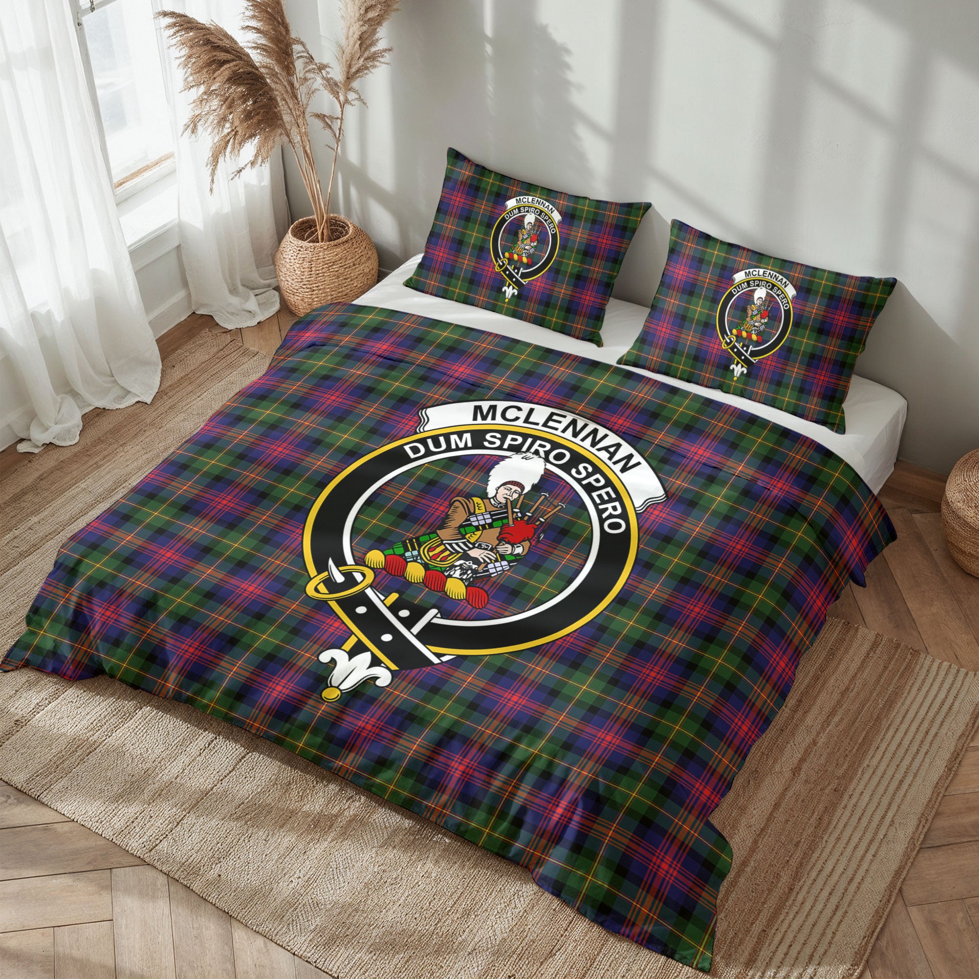 McLennan Modern Tartan Crest Bedding Set