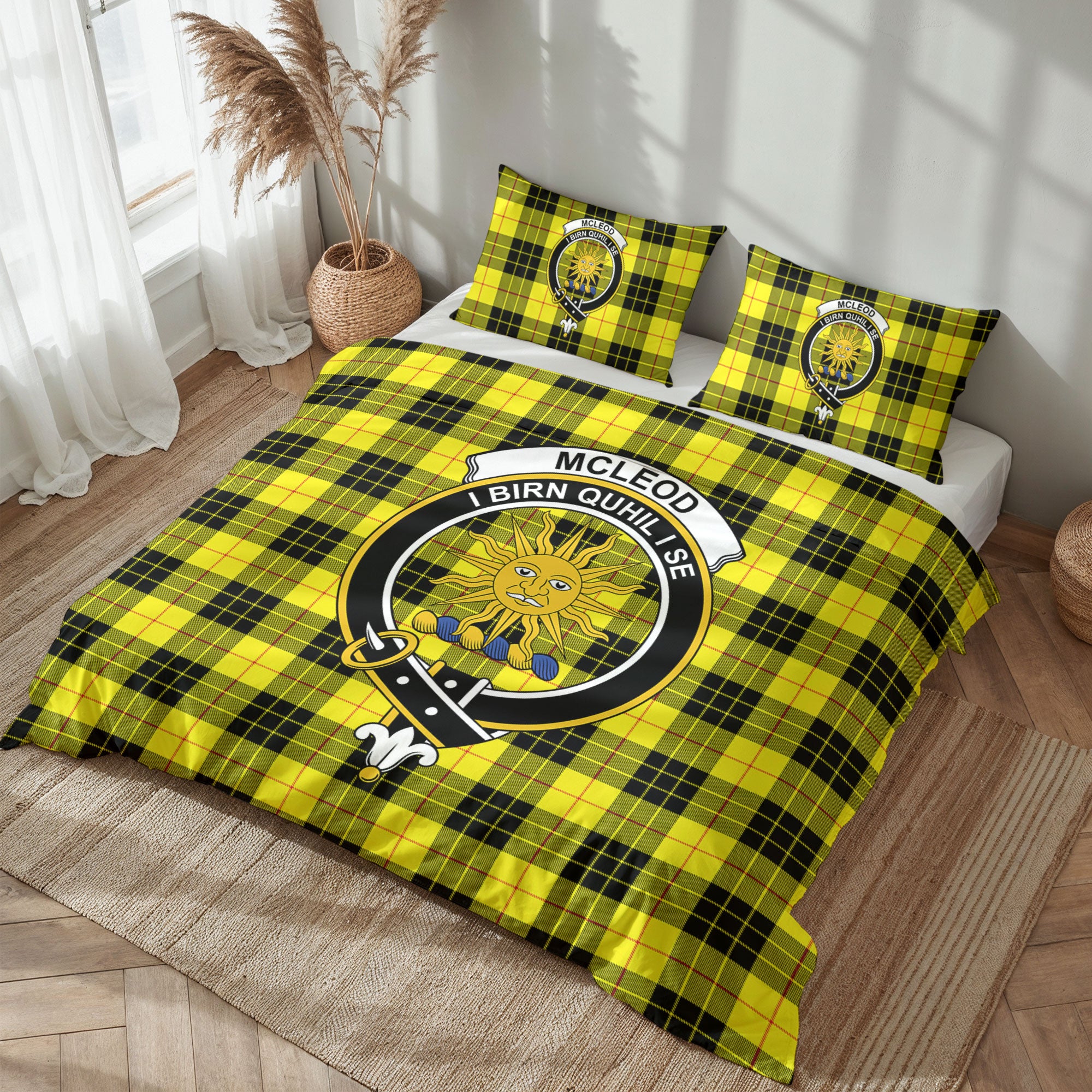 McLeod of Lewis Modern Tartan Crest Bedding Set